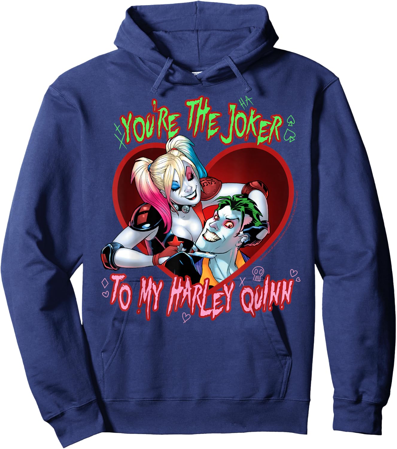DC Comics Batman Joker to Harley Hoodie - Hoodie | Navy