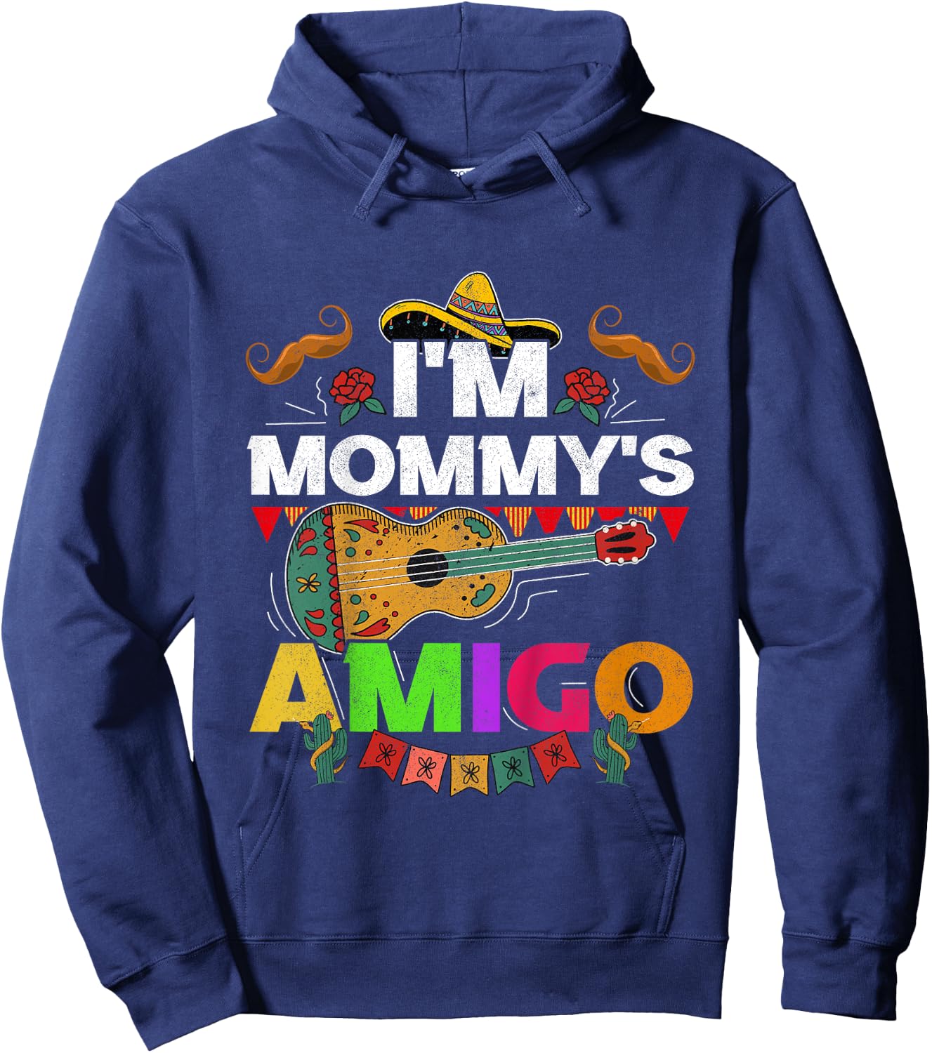 Kids I'm Mommy's Amigo Cinco De Mayo Boy Mariachi Mexican Toddler Hoodie - Hoodie | Navy