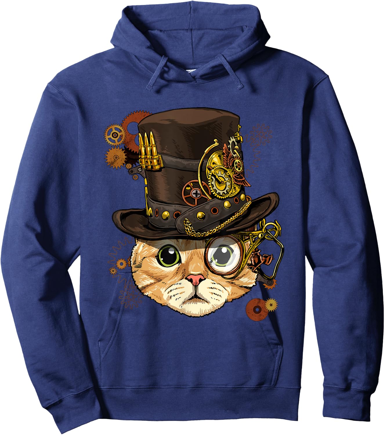 Cat Shirt Steampunk Cat Shirt Medieval Kitten Pet Cat Lover Hoodie - Hoodie | Navy