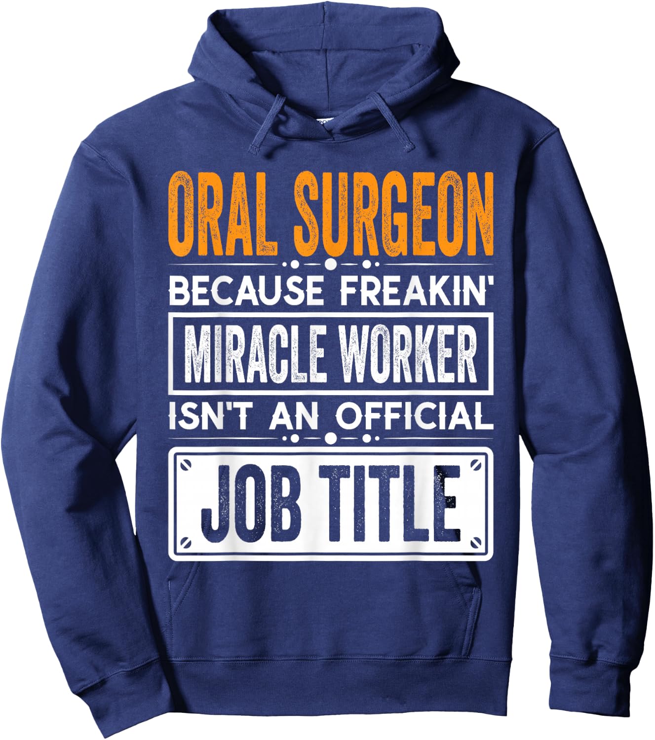 Oral Surgeon Official Job Title Funny Dental Implant Surge Hoodie - Hoodie | Navy