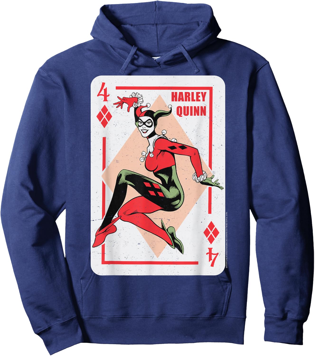 DC Comics Batman Harley Quinn Playing Card Small Hoodie - Hoodie | Navy