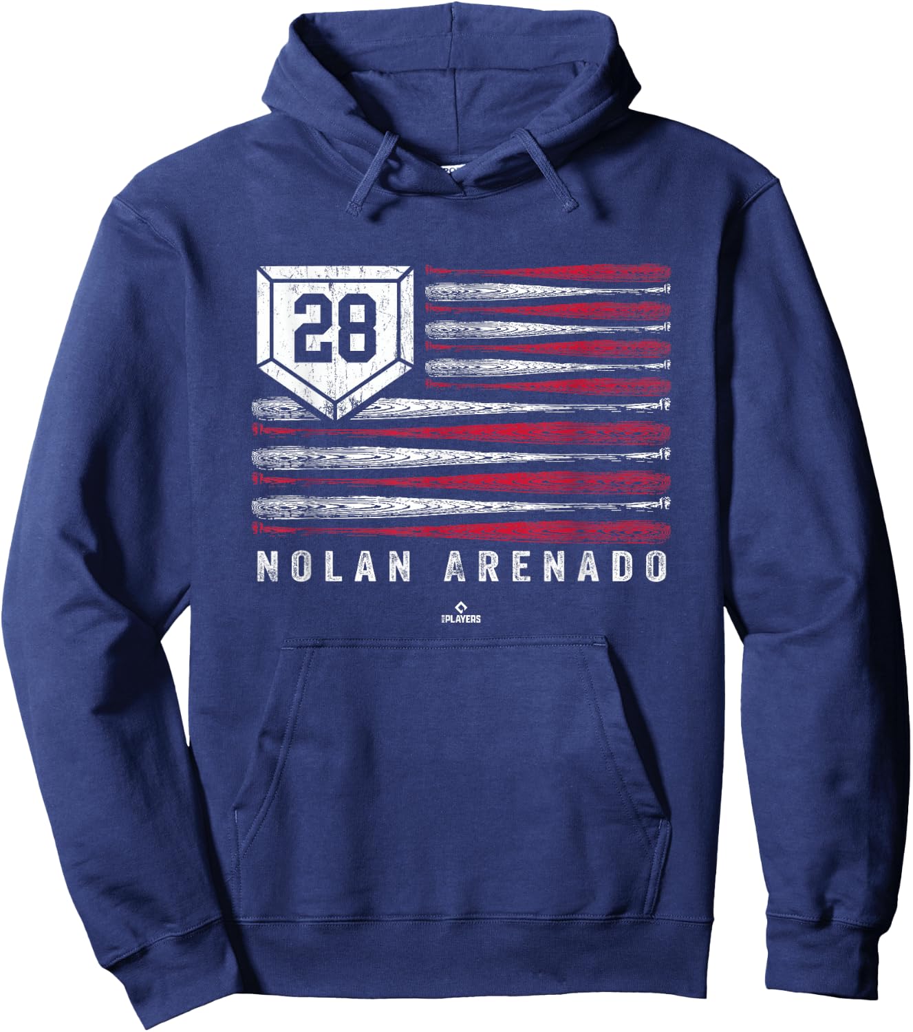 Vintage US Flag Baseball Stripes Nolan Arenado St Louis Hoodie - Hoodie | Navy