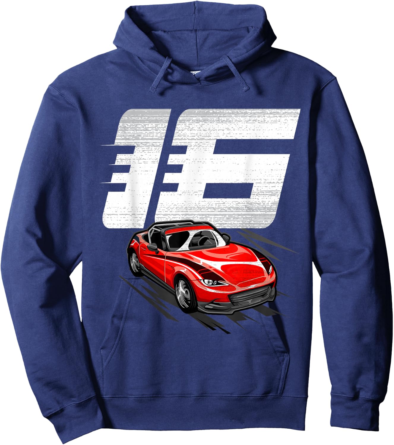 16th Birthday Boy Race Car 16 Year Old Birthday Racing Kids Hoodie - Hoodie | Navy