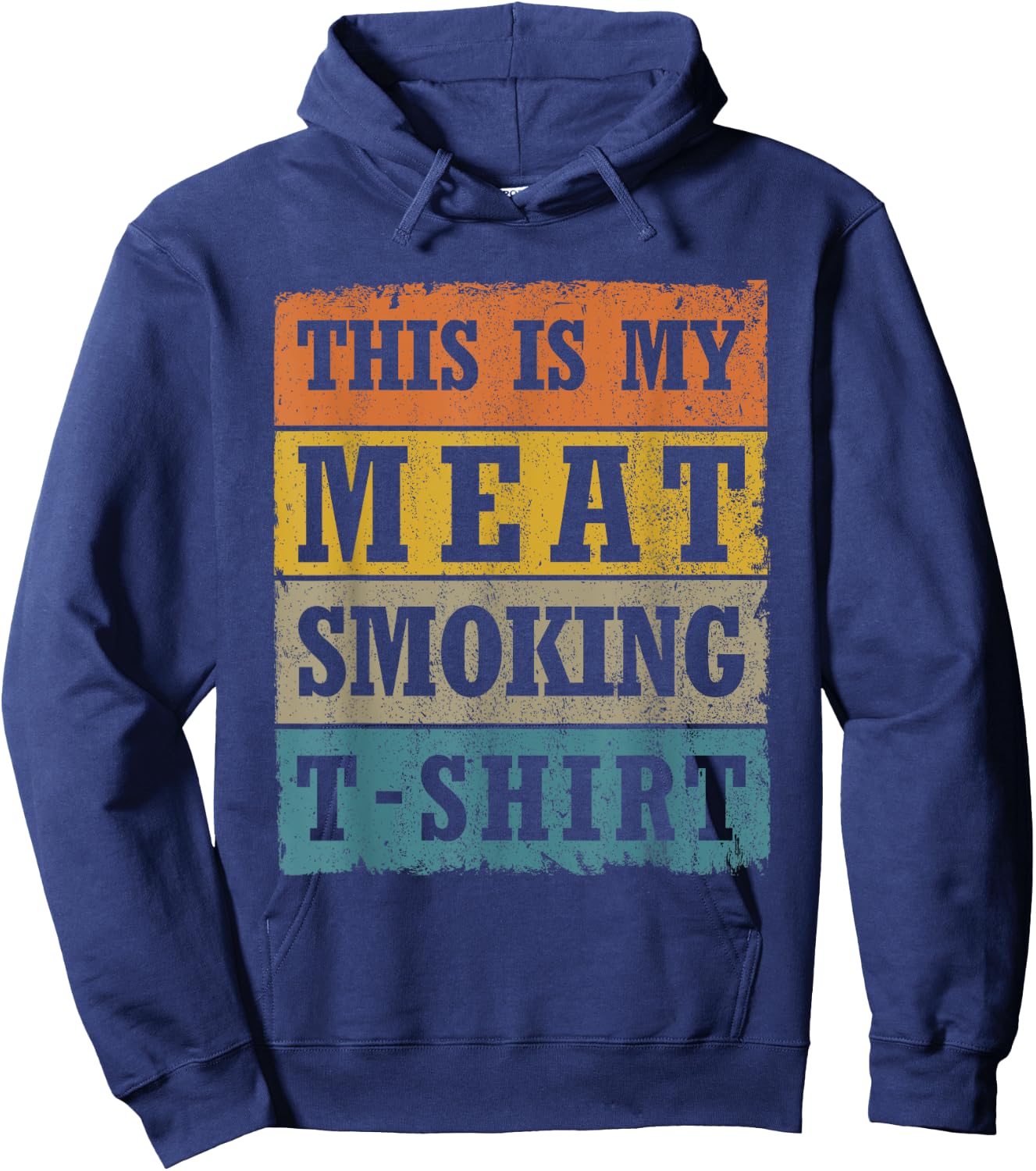 This Is My Meat Smoking Vintage Retro BBQ Grill Hoodie - Hoodie | Navy