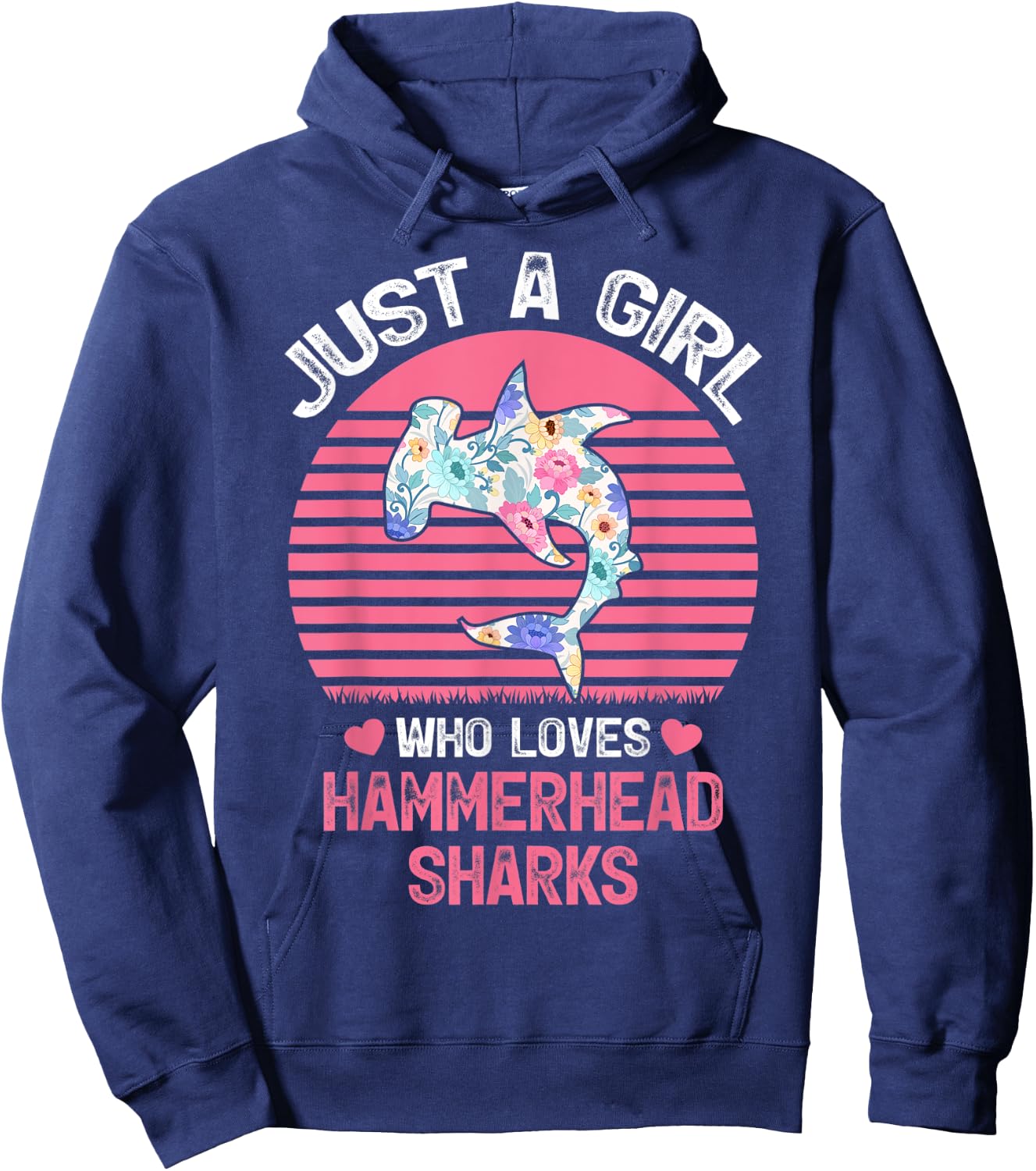 Shark Lover Just A Girl Who Loves Hammerhead Sharks Hoodie - Hoodie | Navy