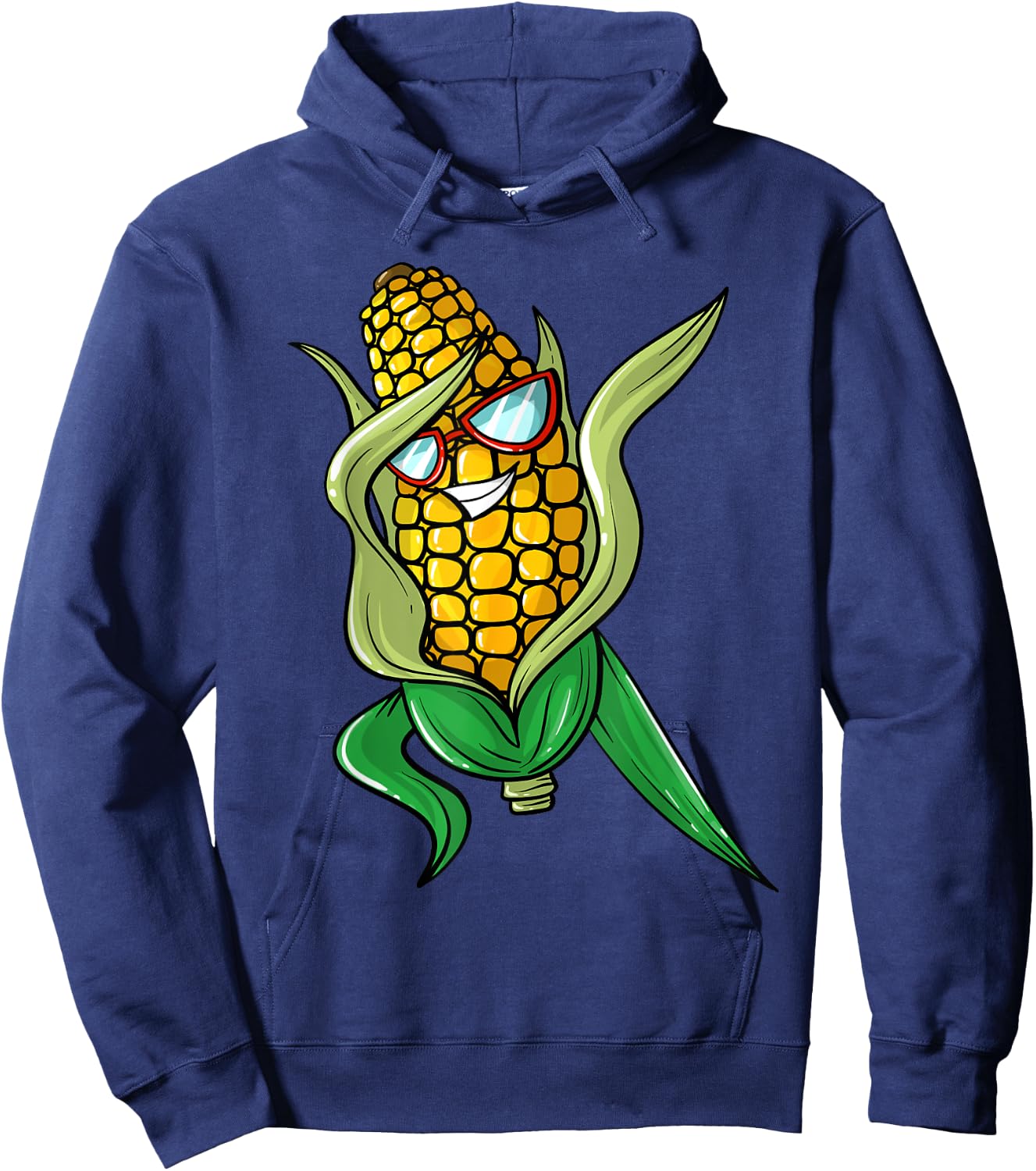 Funny Dabbing Corn Gift | Cute Dancing Farmers Men Women Hoodie - Hoodie | Navy