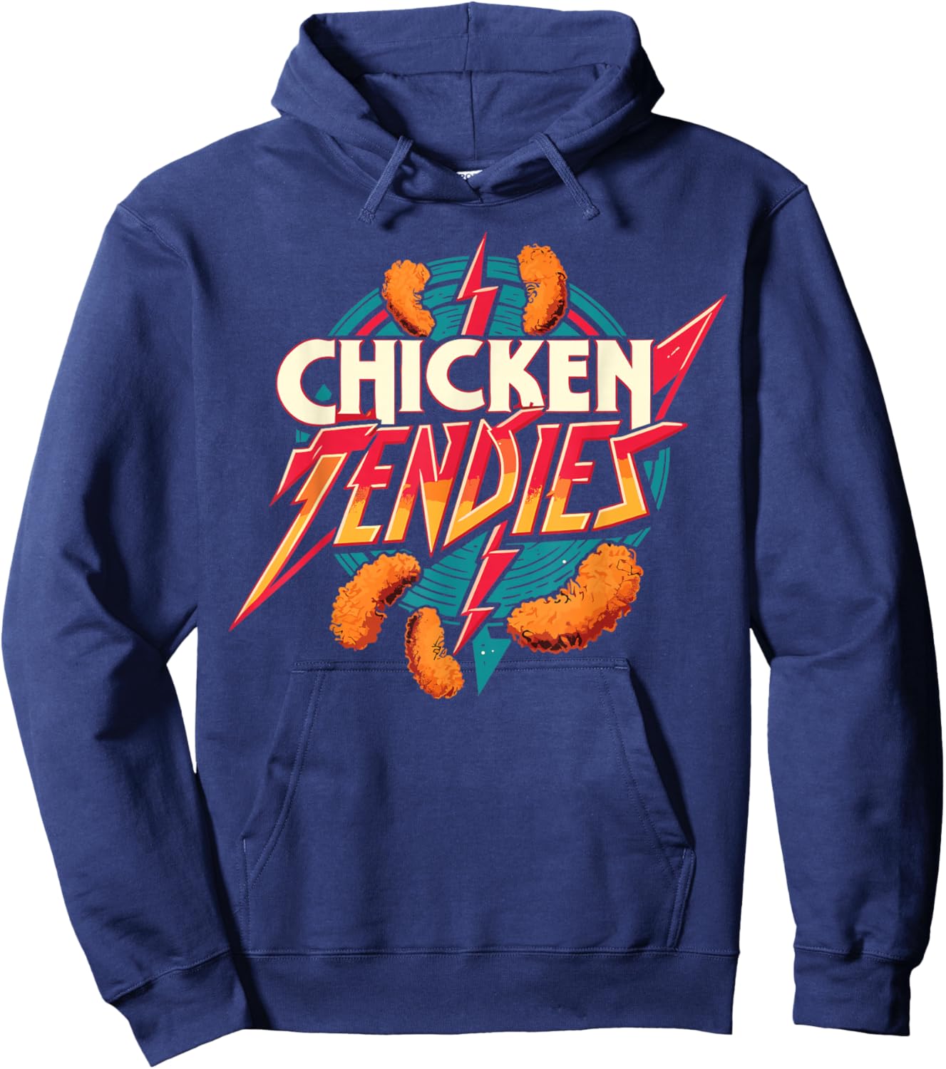 Chicken Tendies Heavy Metal World Tour Hardcore Music Hoodie - Hoodie | Navy
