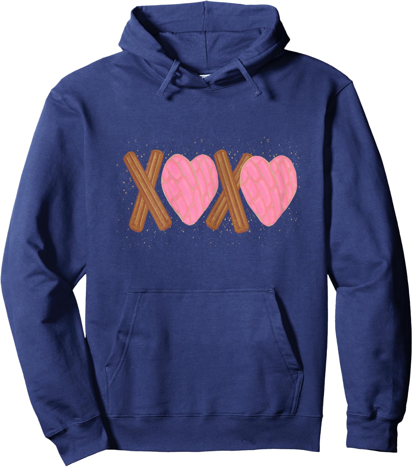 Latinx Funny Valentine's Gift Latina Concha Churro Shirt Hoodie - Hoodie | Navy