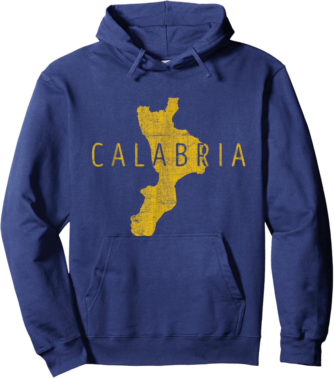 Calabrian Map Word Art - Calabria Italy Souvenir Hoodie - Hoodie | Navy
