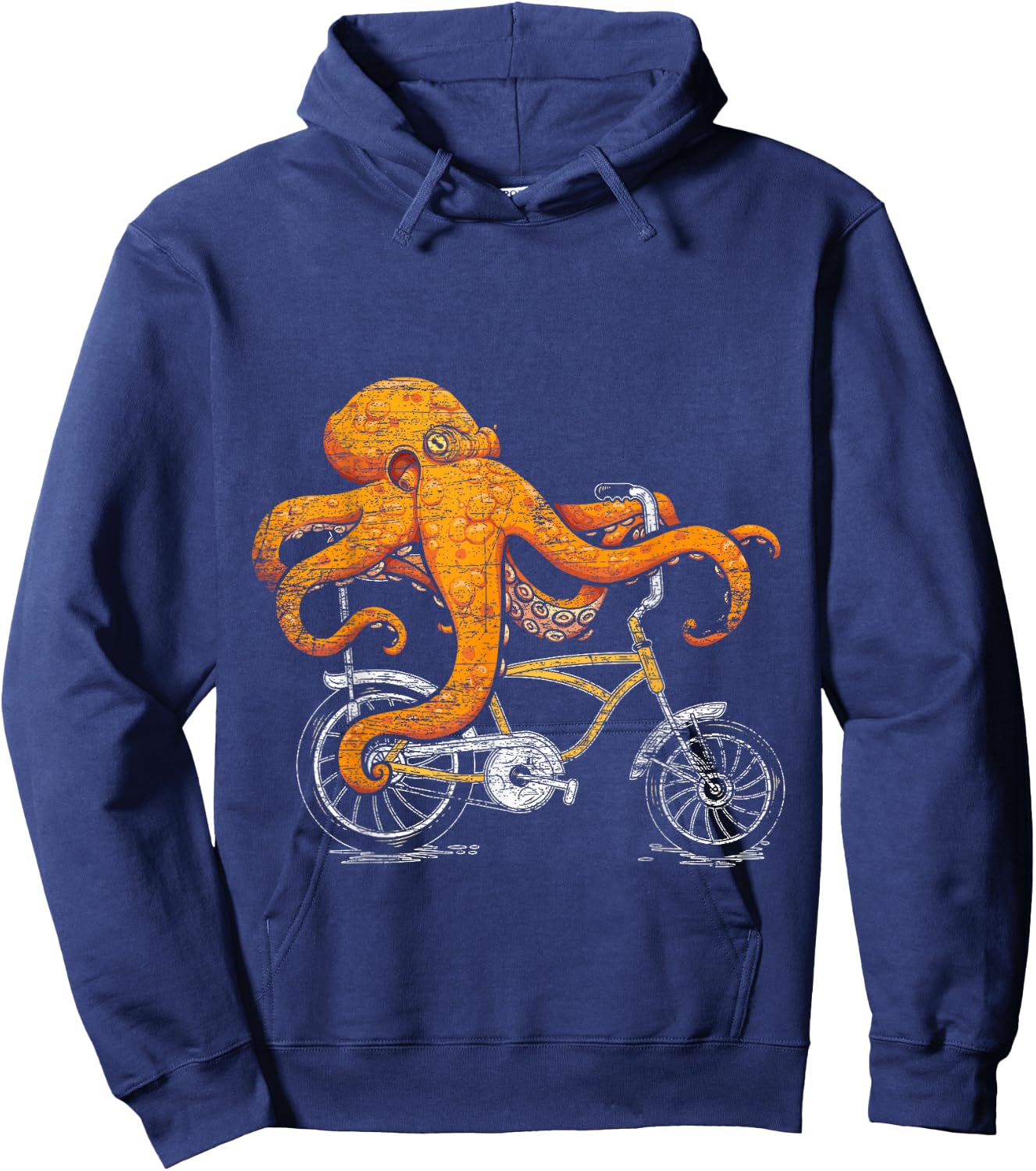 Octopus Riding A Bike Hoodie - Hoodie | Navy