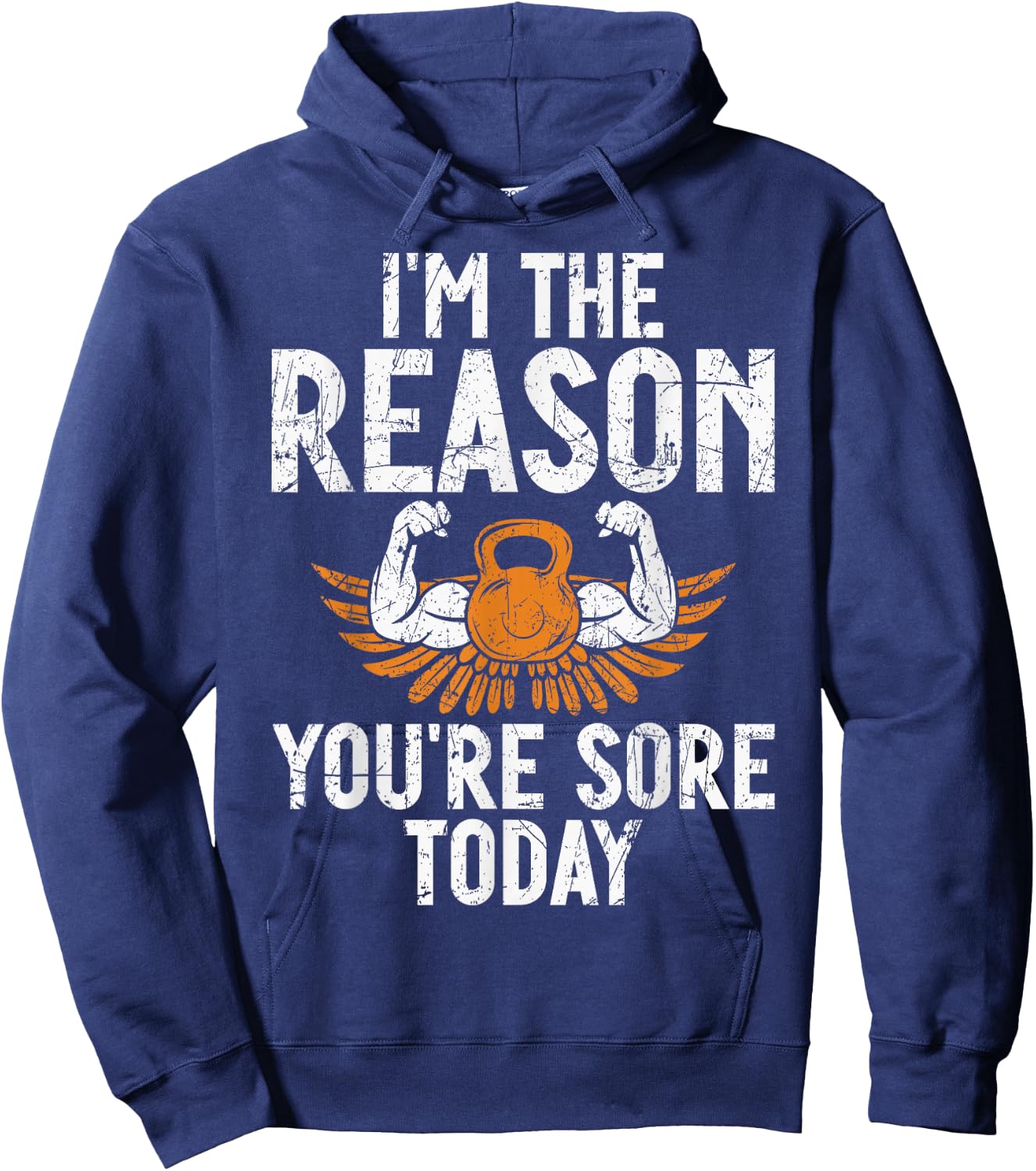 Personal Trainer Gifts Im the Reason you are sore today -Adults Black Small Hoodie - Hoodie | Navy