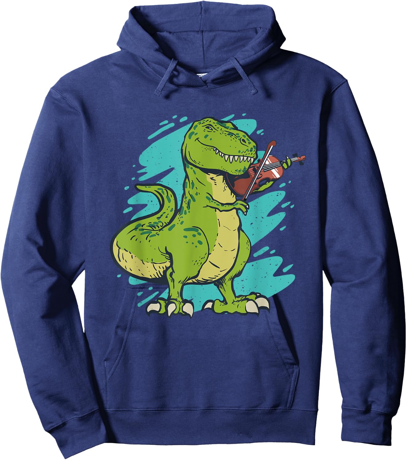 Dinosaur playing violin Hoodie - Hoodie | Navy