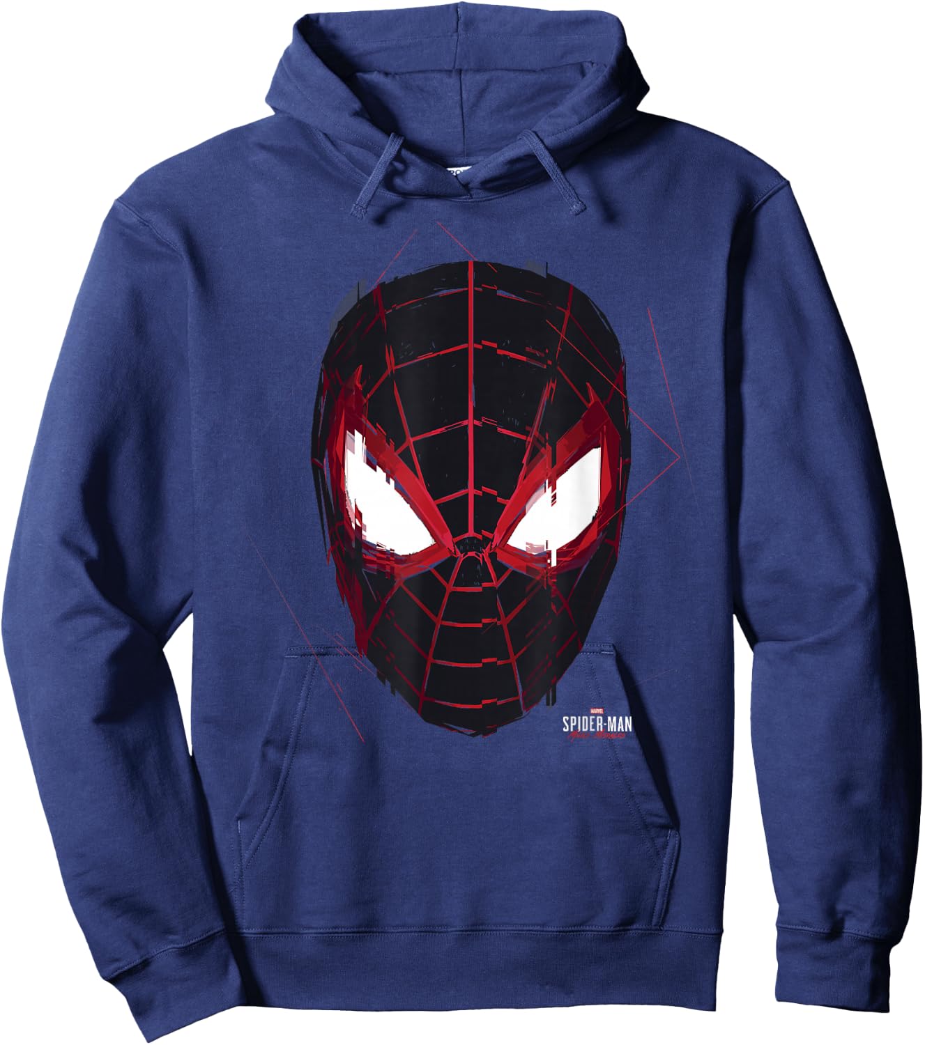 Marvel Spider-Man: Miles Morales Glitch Mask Small Hoodie - Hoodie | Navy