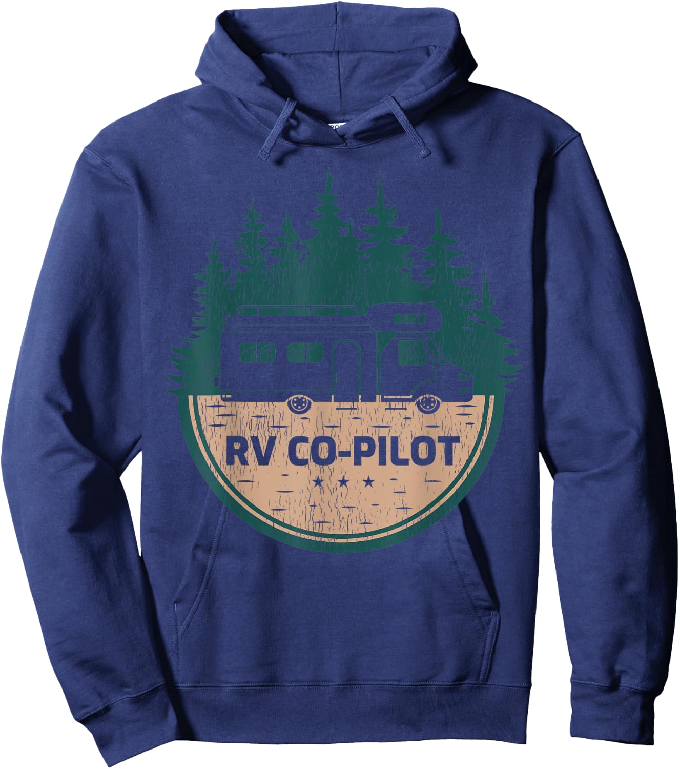 Camping RV Co-Pilot Road Trip Camper Hoodie - Hoodie | Navy