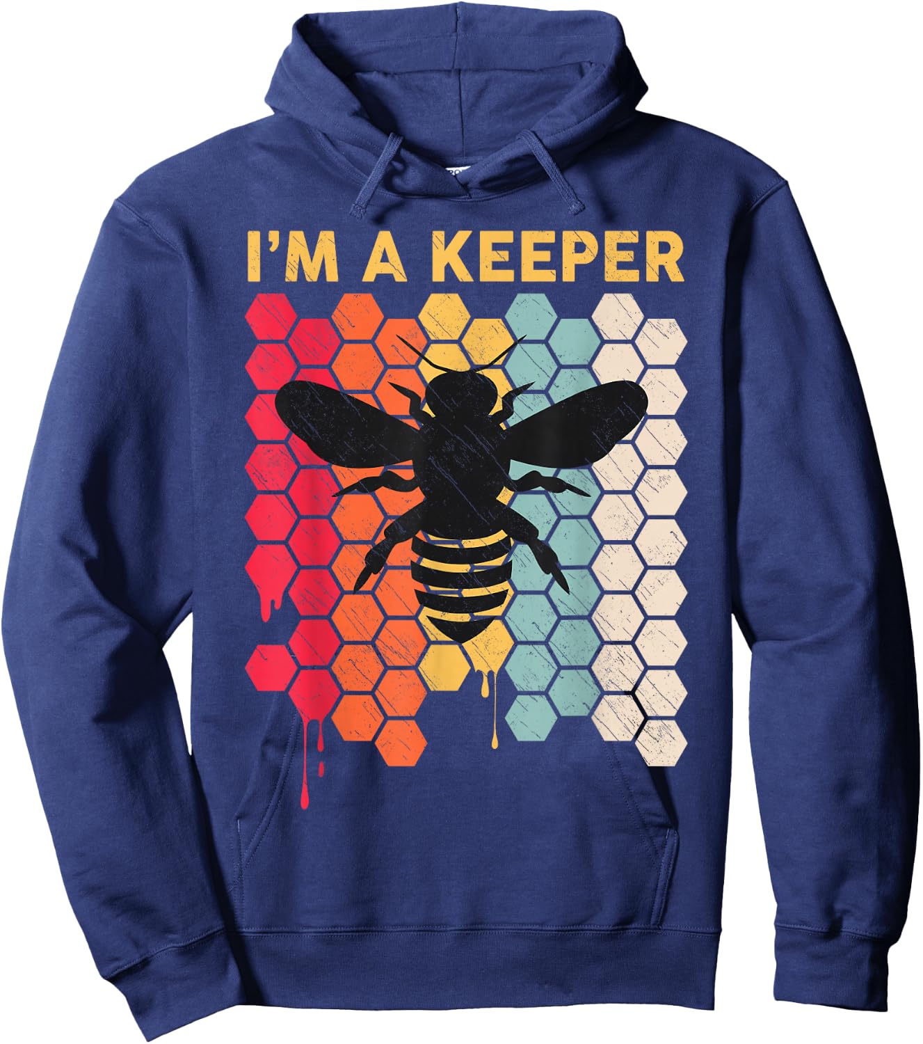 Men Bee-Shirt Funny Honey Beekeeping Gift I'm A Bee Keeper Hoodie - Hoodie | Navy