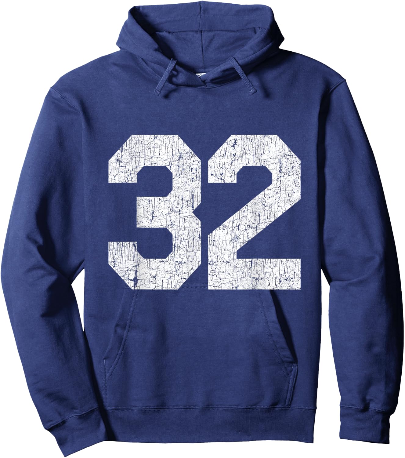 #32 Jersey Uniform Varsity Sports Number, 32nd Birthday Hoodie - Hoodie | Navy