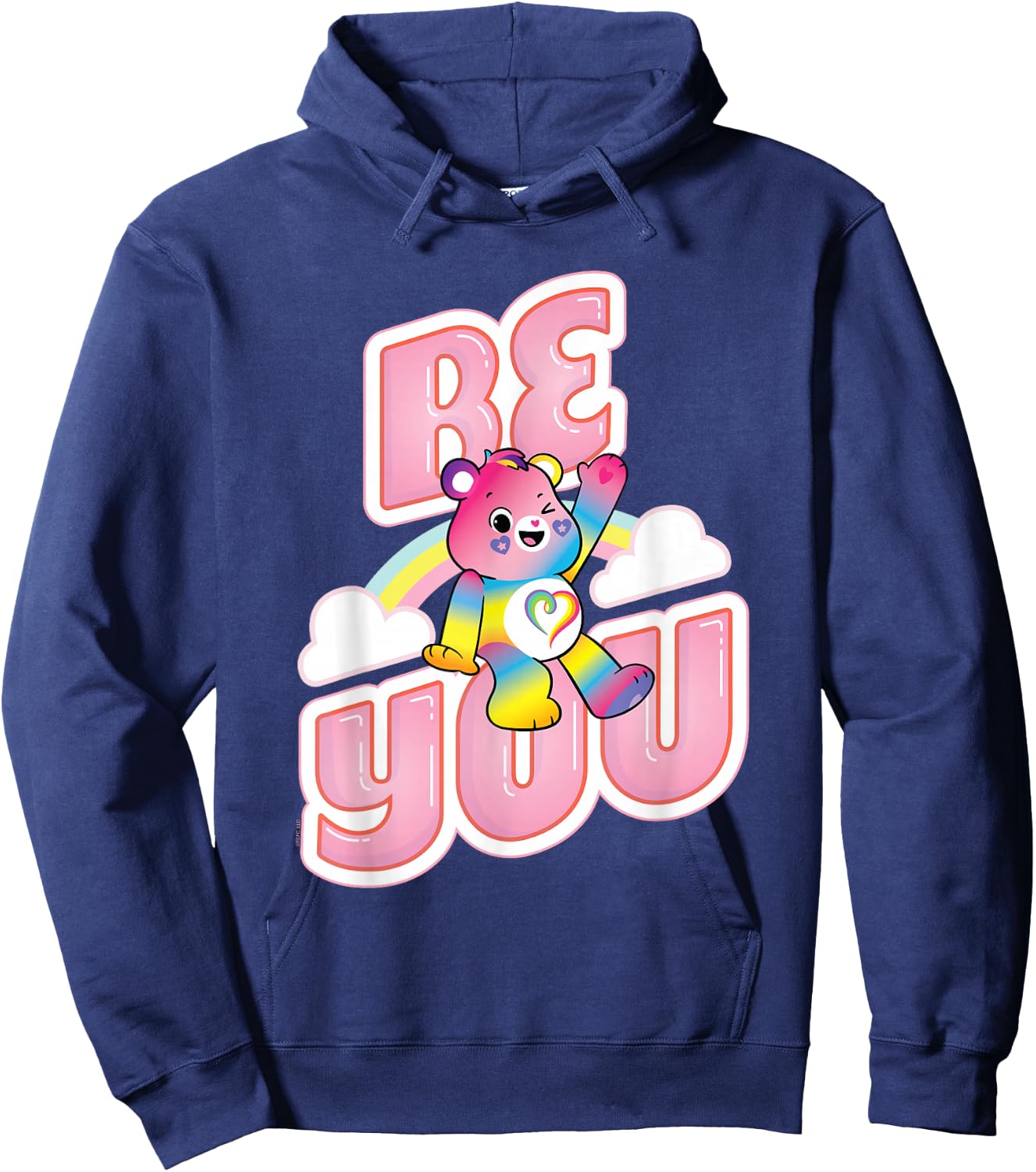 Care Bears Be You Togetherness Bear Pride Cute Cartoon Hoodie - Hoodie | Navy
