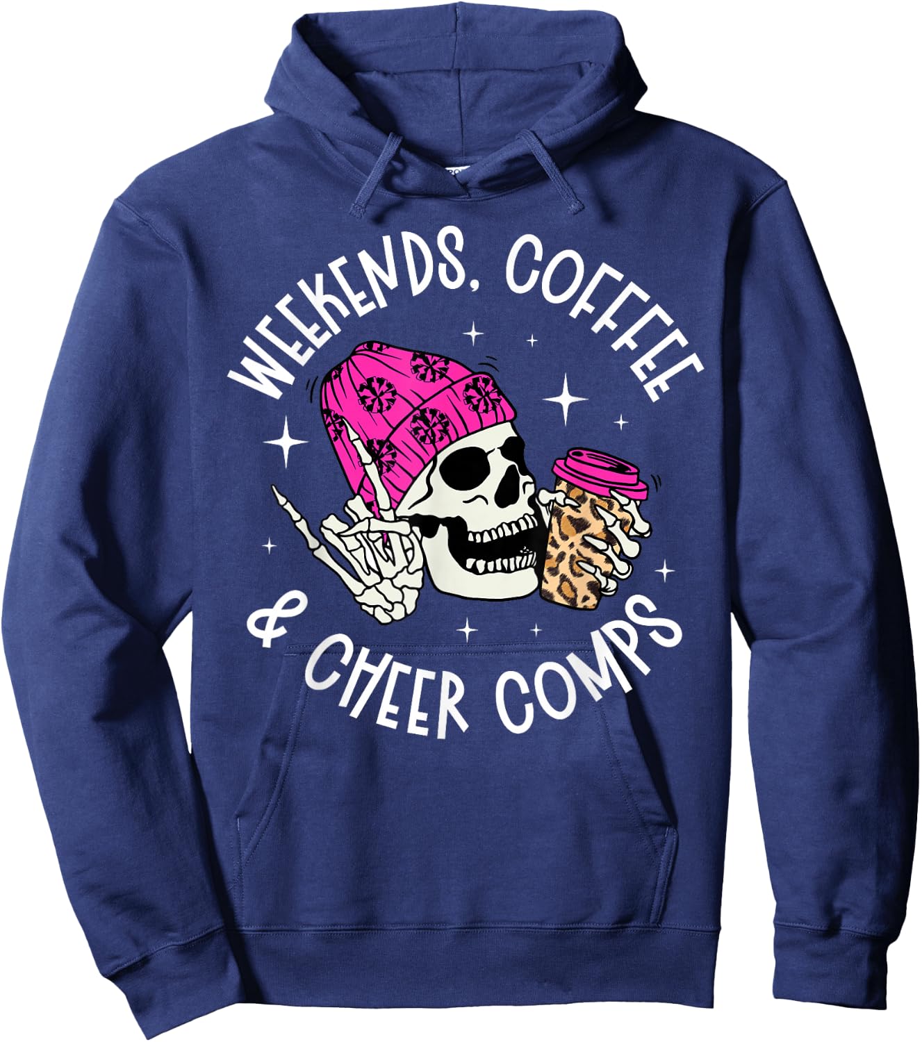 Weekends Coffee Cheer Mom Of A Cheerleader Mother Cheer Mama Hoodie - Hoodie | Navy