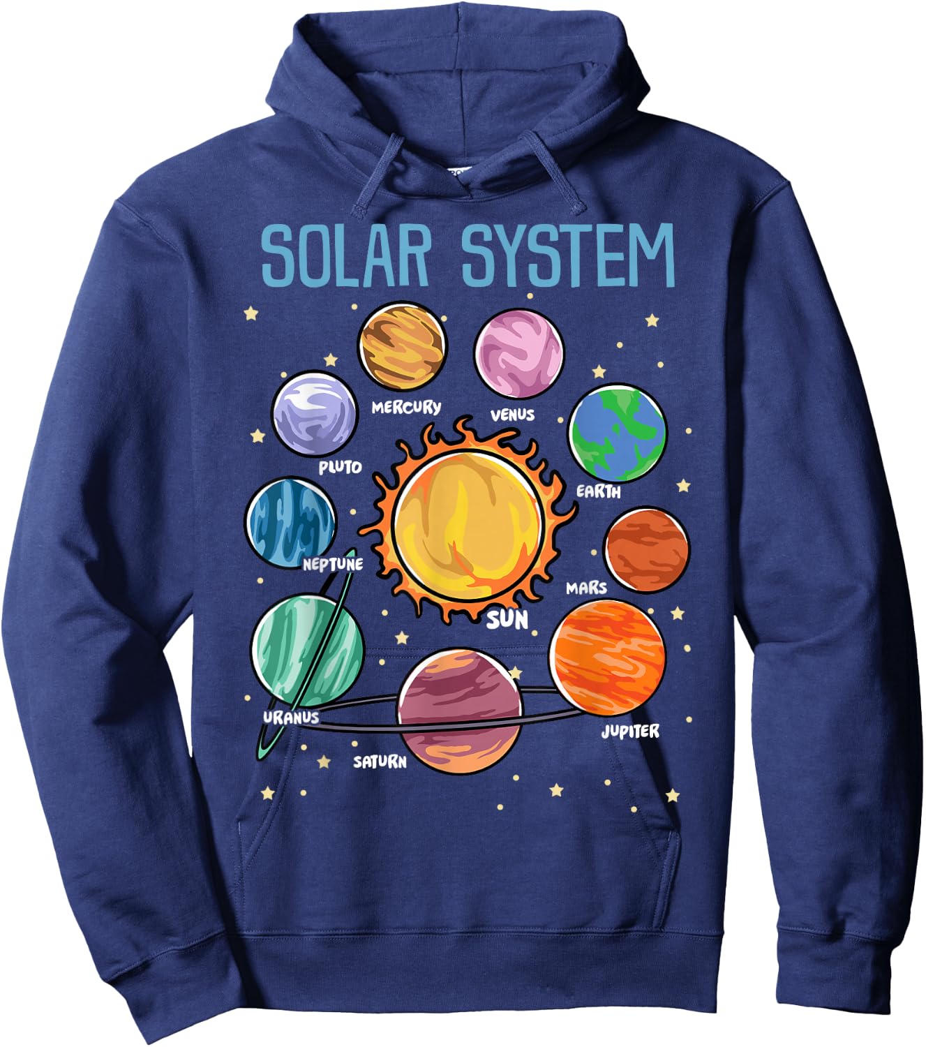 Solar System Planets Science Space Boys Girls STEM Kids Hoodie - Hoodie | Navy