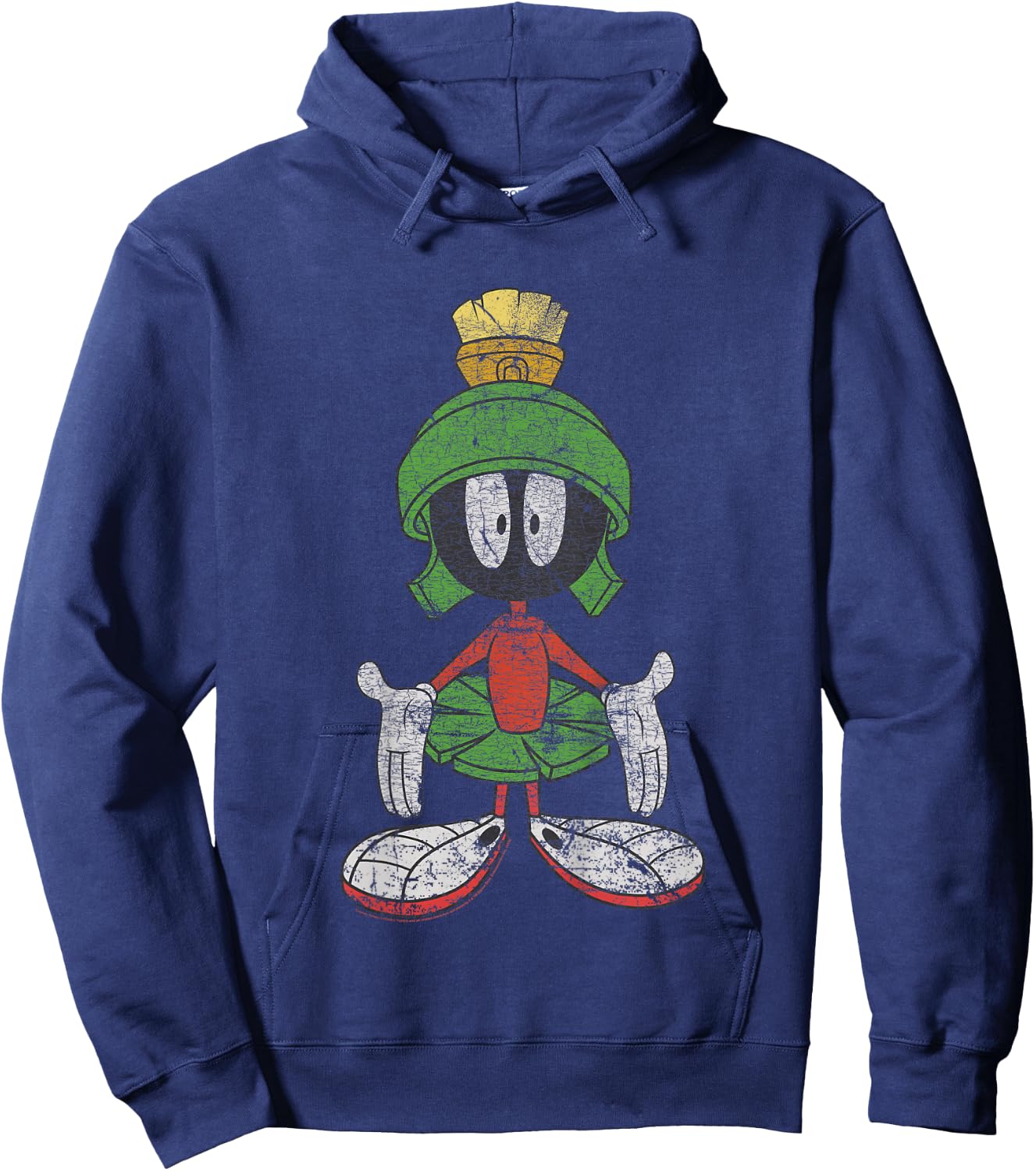 Kids Looney Tunes Marvin The Martian Vintage Portrait Hoodie - Hoodie | Navy