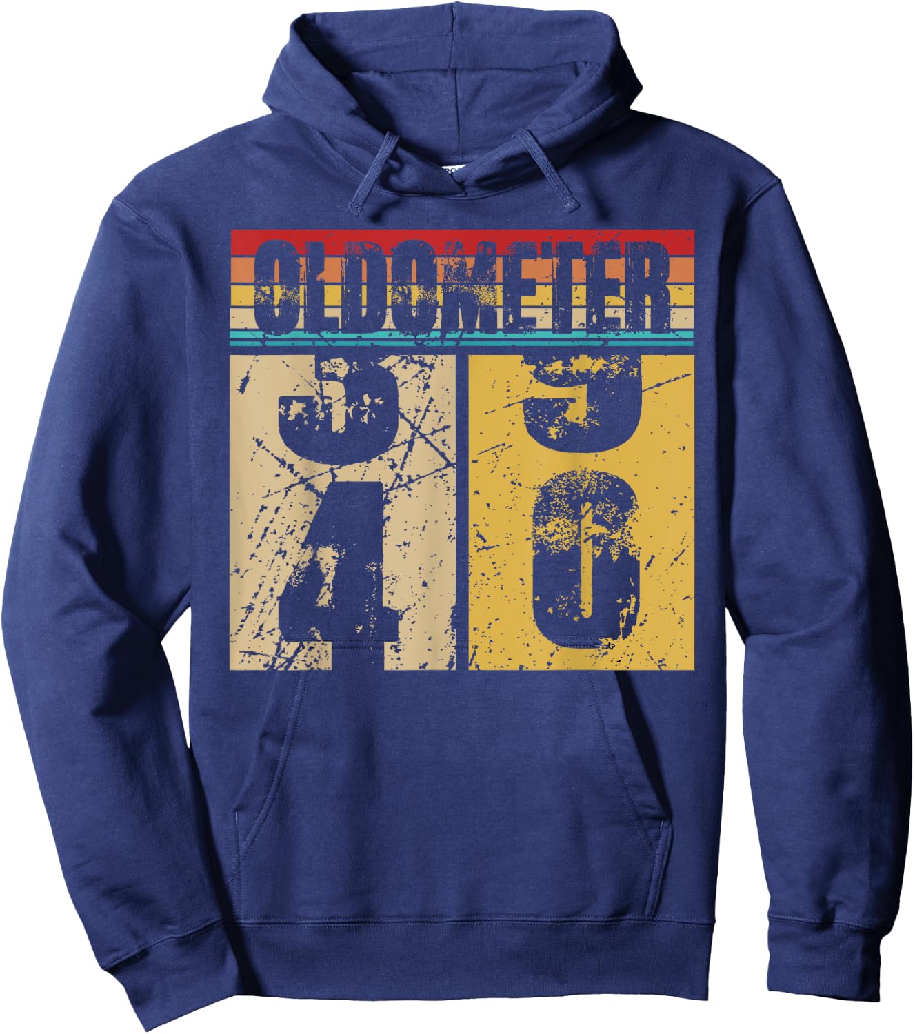 Oldometer 39-40 Shirt Funny 40th Turning 40 Birthday Gift Hoodie - Hoodie | Navy