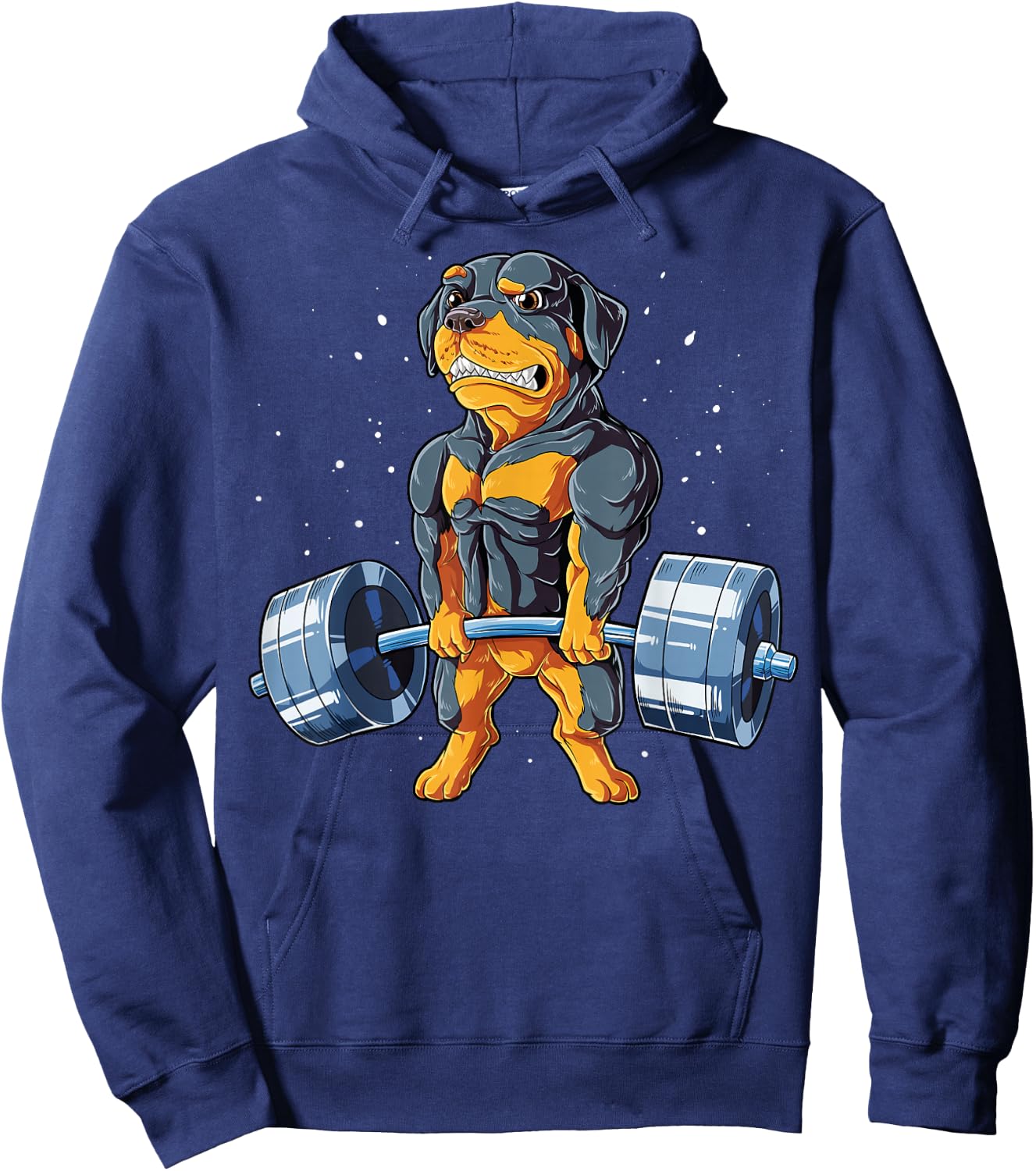 Rottweiler Weightlifting Funny Deadlift Men Fitness Gym Gift Hoodie - Hoodie | Navy