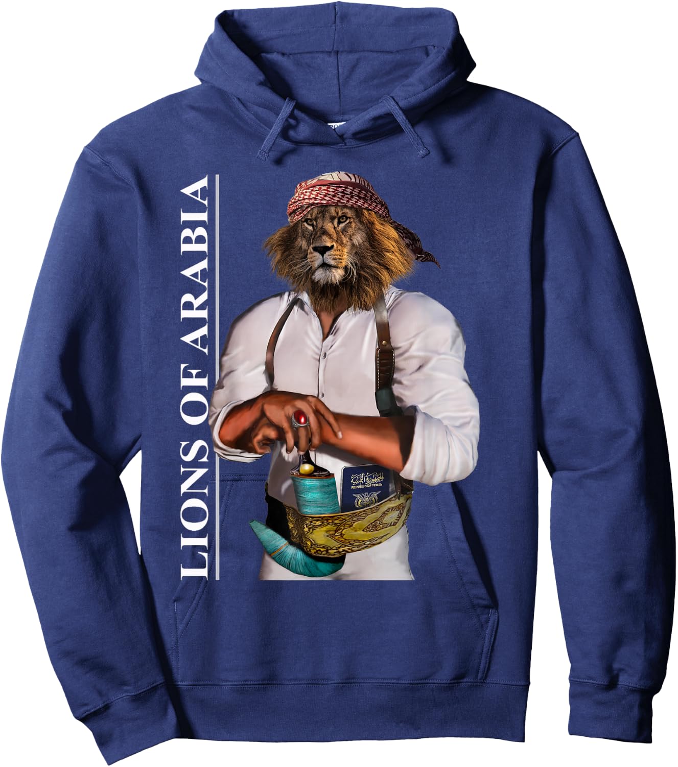 Lions Of Arabia Yemeni Style Hoodie - Hoodie | Navy