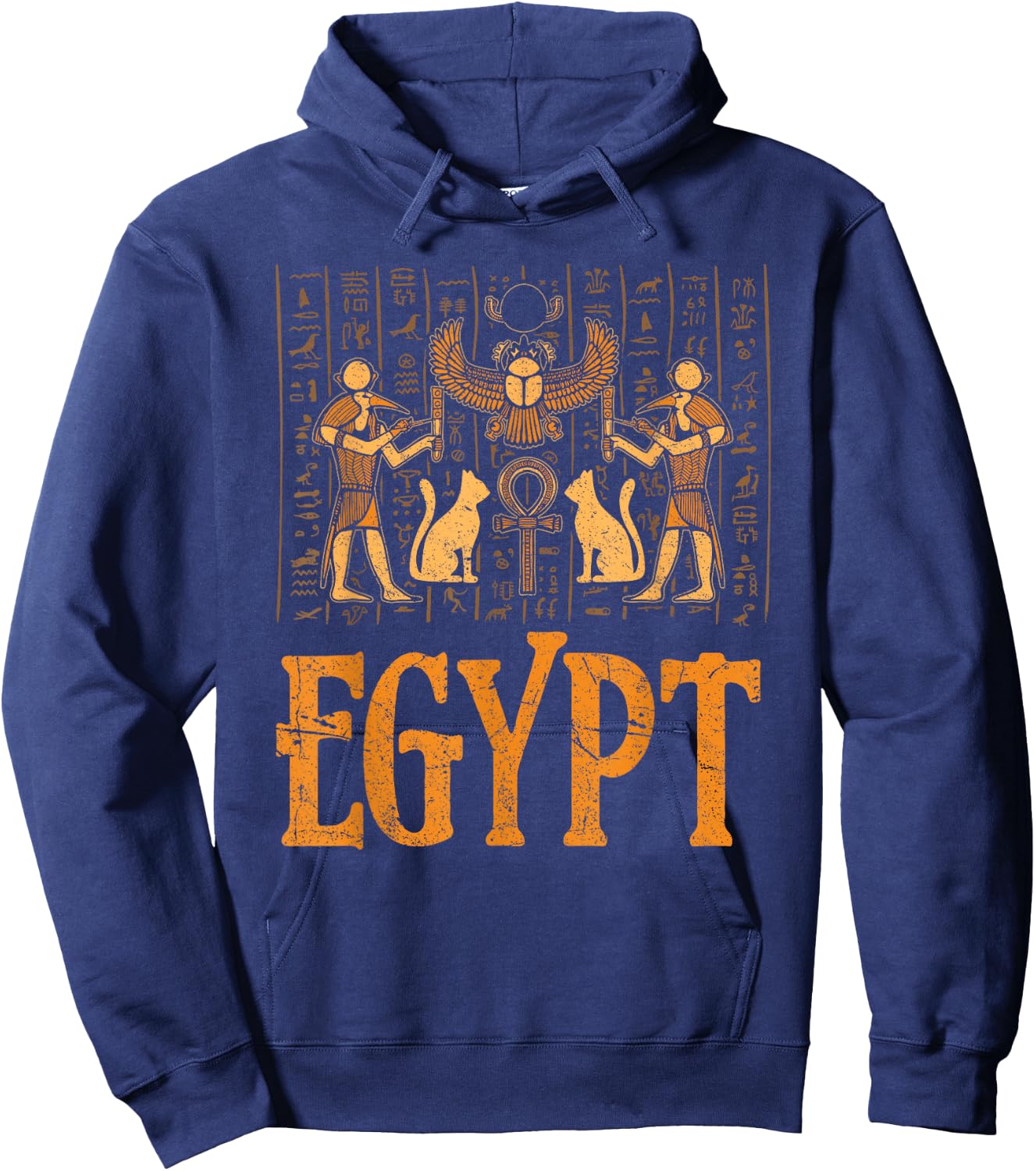 Egypt Pharaoh Pyramid Cairo Nile Ancient Egyptian History Hoodie - Hoodie | Navy