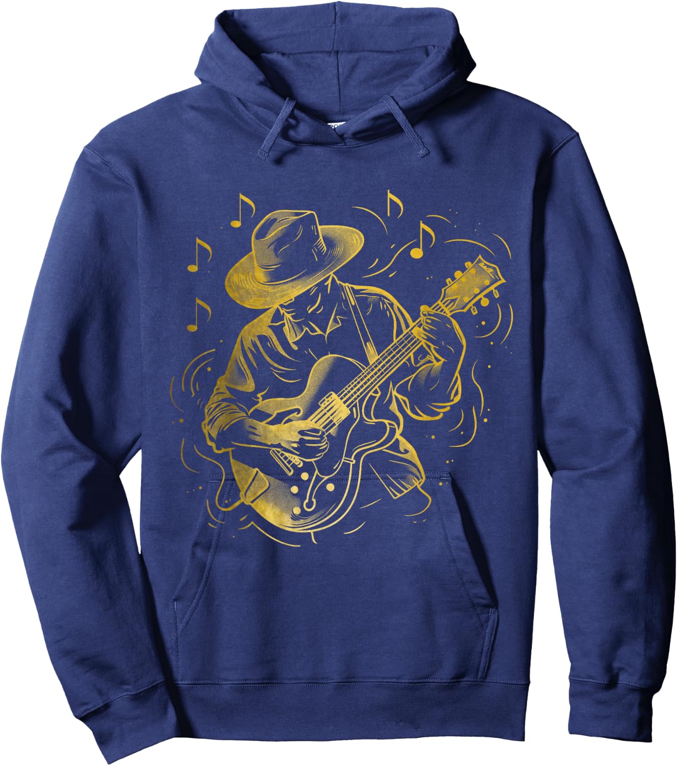 Guitar Player Jazz Blues Music Blues Musician Guitarist Hoodie - Hoodie | Navy