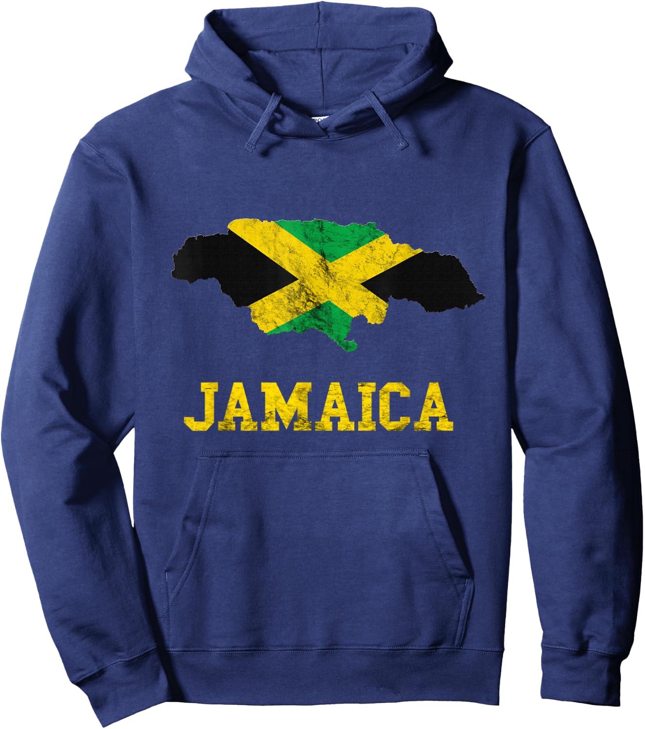 Jamaica Map Jamaican Flag Caribbean Trip Jamaica Roots Hoodie - Hoodie | Navy