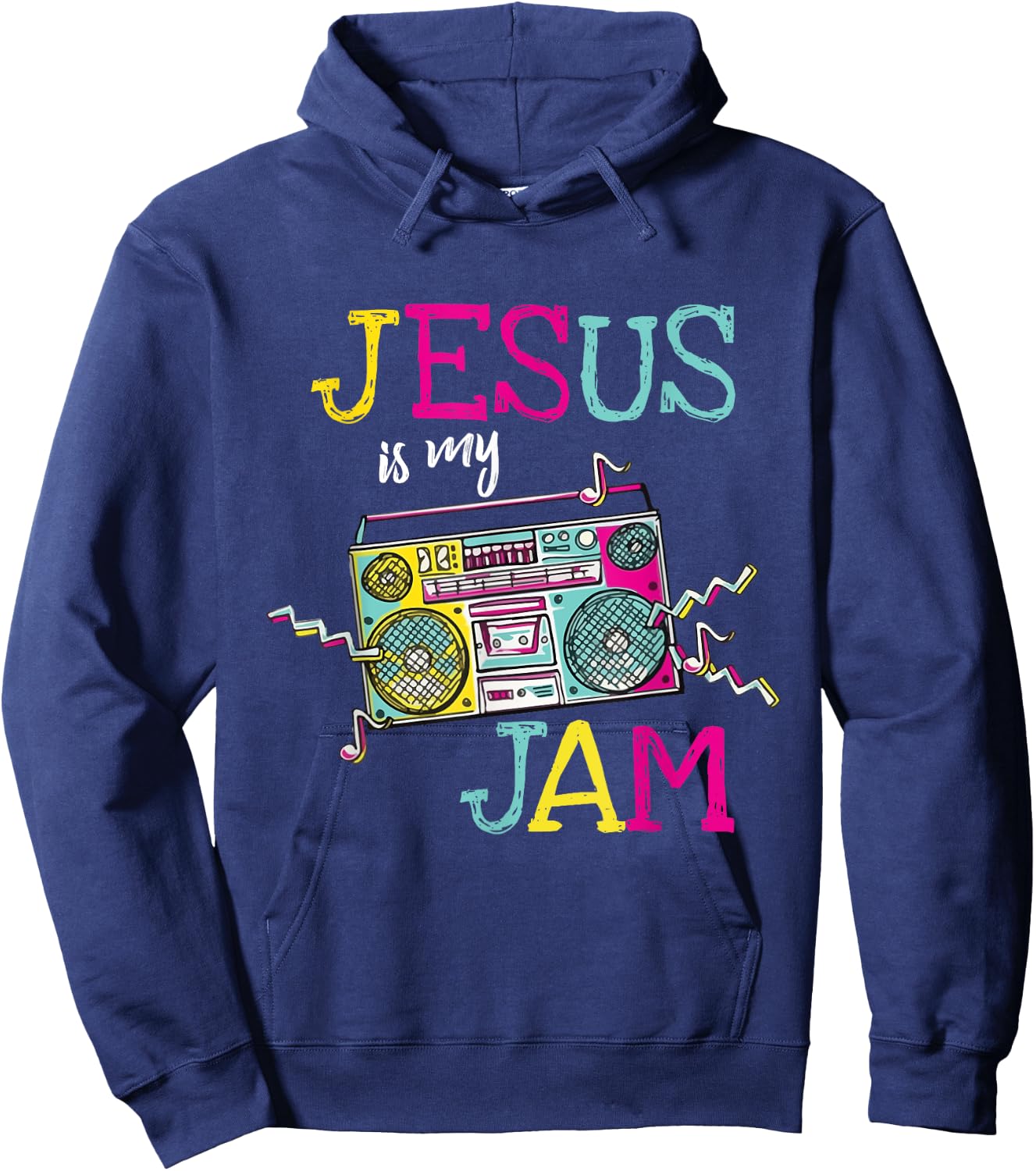 Jesus Is My Jam - Christian Faith Religion Music Lover Hoodie - Hoodie | Navy