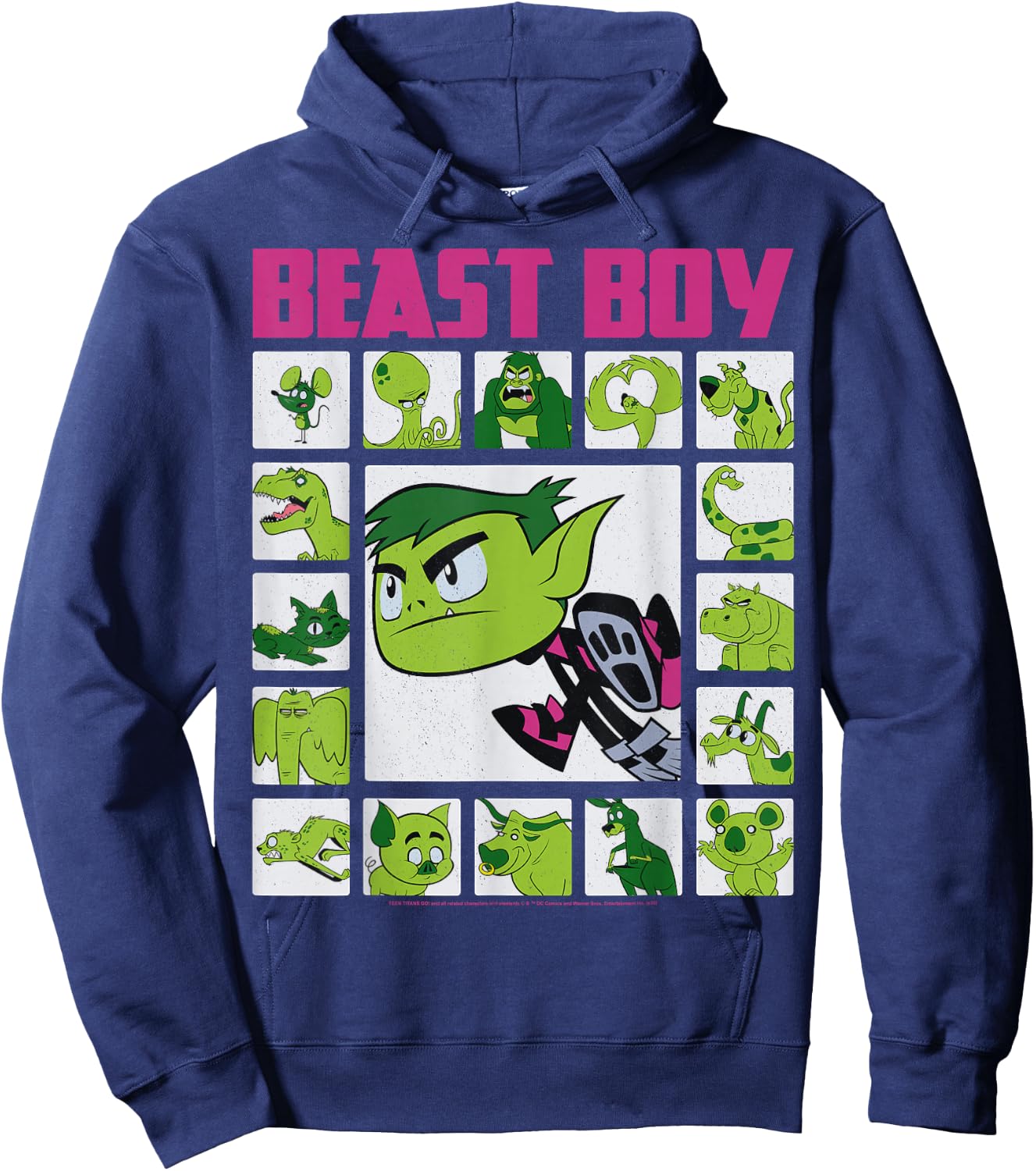 DC Comics Teen Titans Go! Beast Boy Box Up Hoodie - Hoodie | Navy