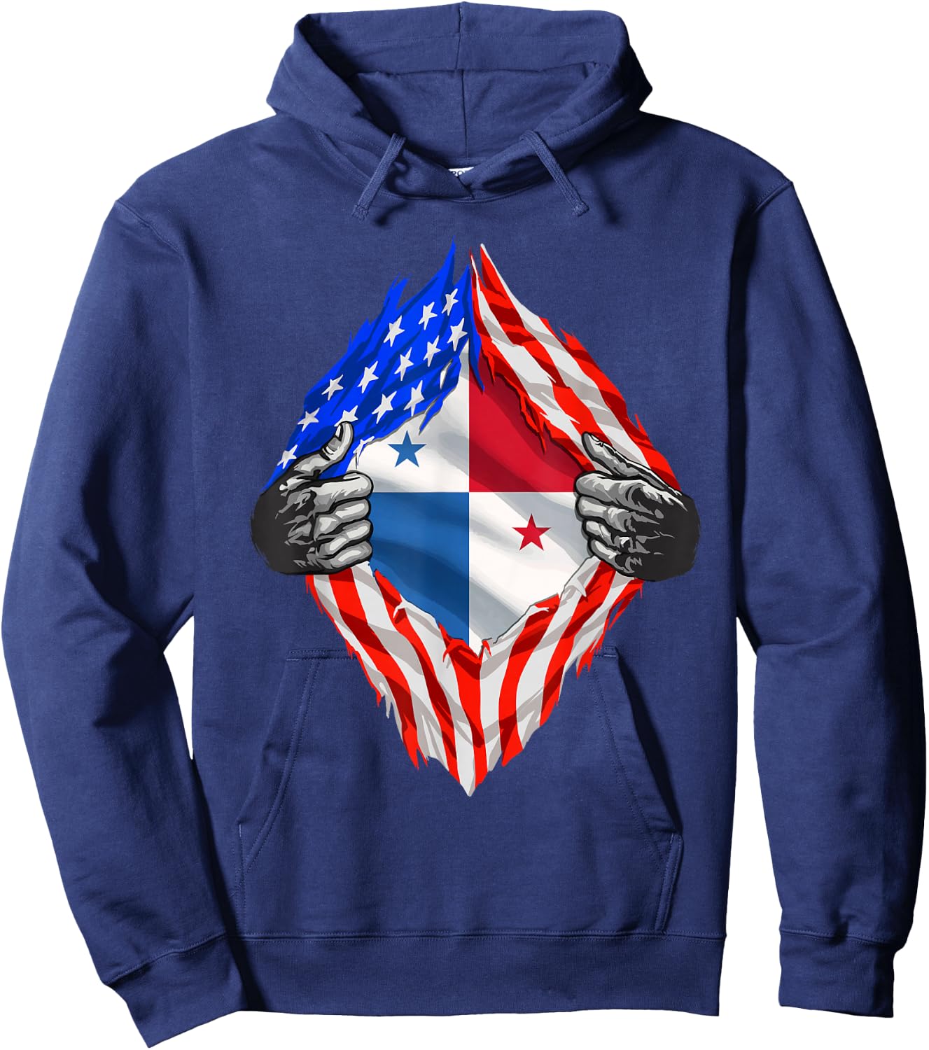 Panama Shirt American Panamanian Flag Hispanic Pride Roots Hoodie - Hoodie | Navy