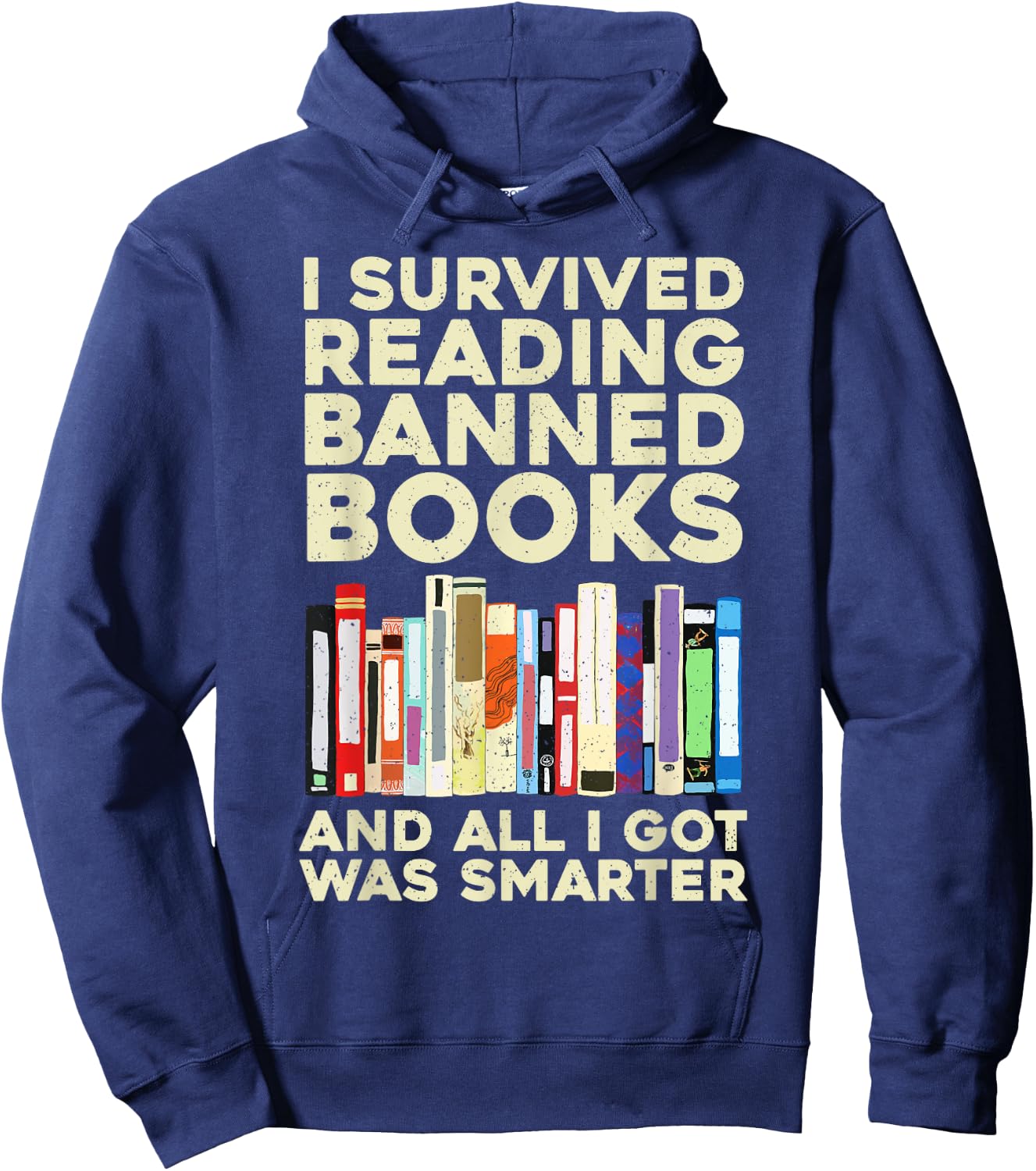 Funny Banned Books Art Women Cool Read Banned Books Hoodie - Hoodie | Navy