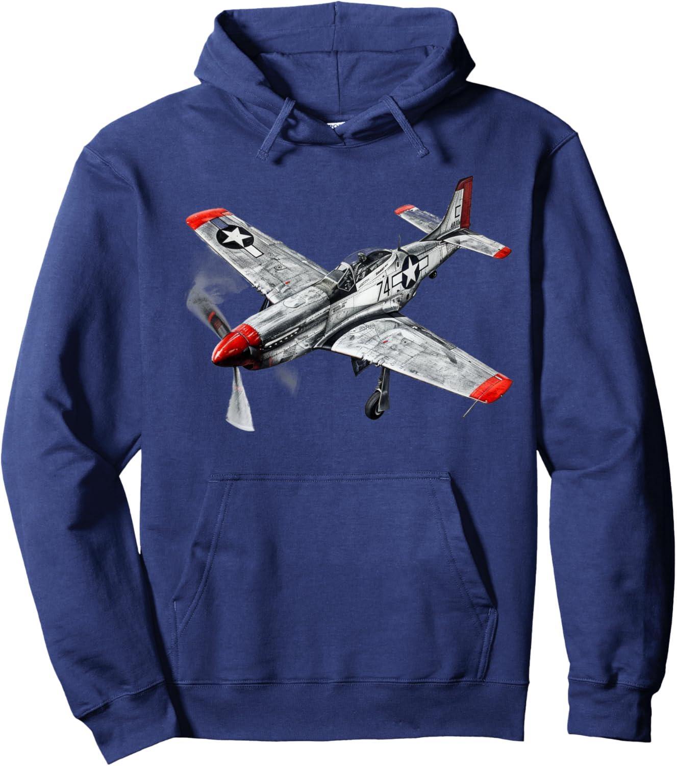 WW2 Warbirds P51 Fighter Plane Aircraft Aviation Hobbyist Hoodie - Hoodie | Navy
