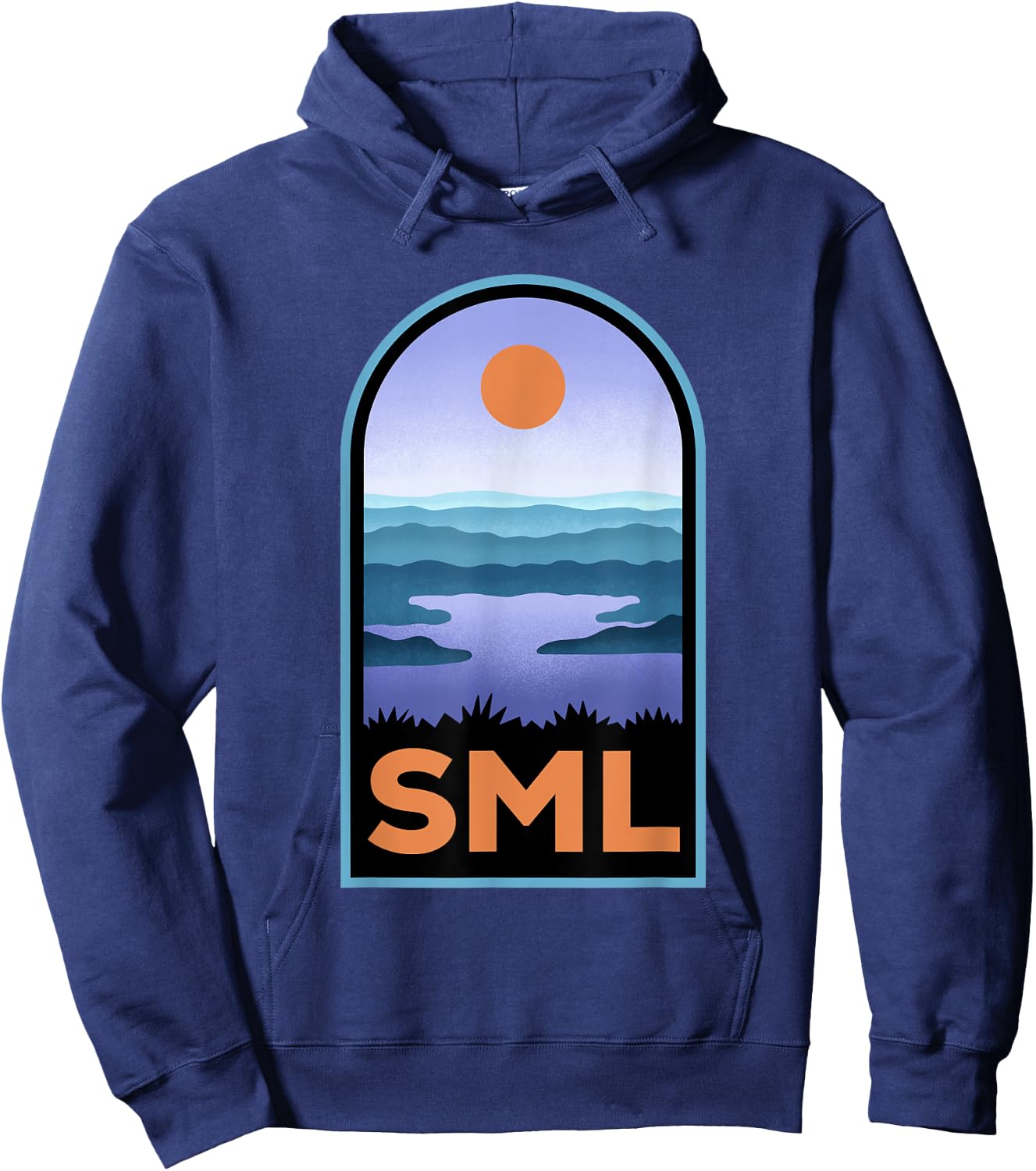 Smith Mountain Lake Retro Landscape Hoodie - Hoodie | Navy
