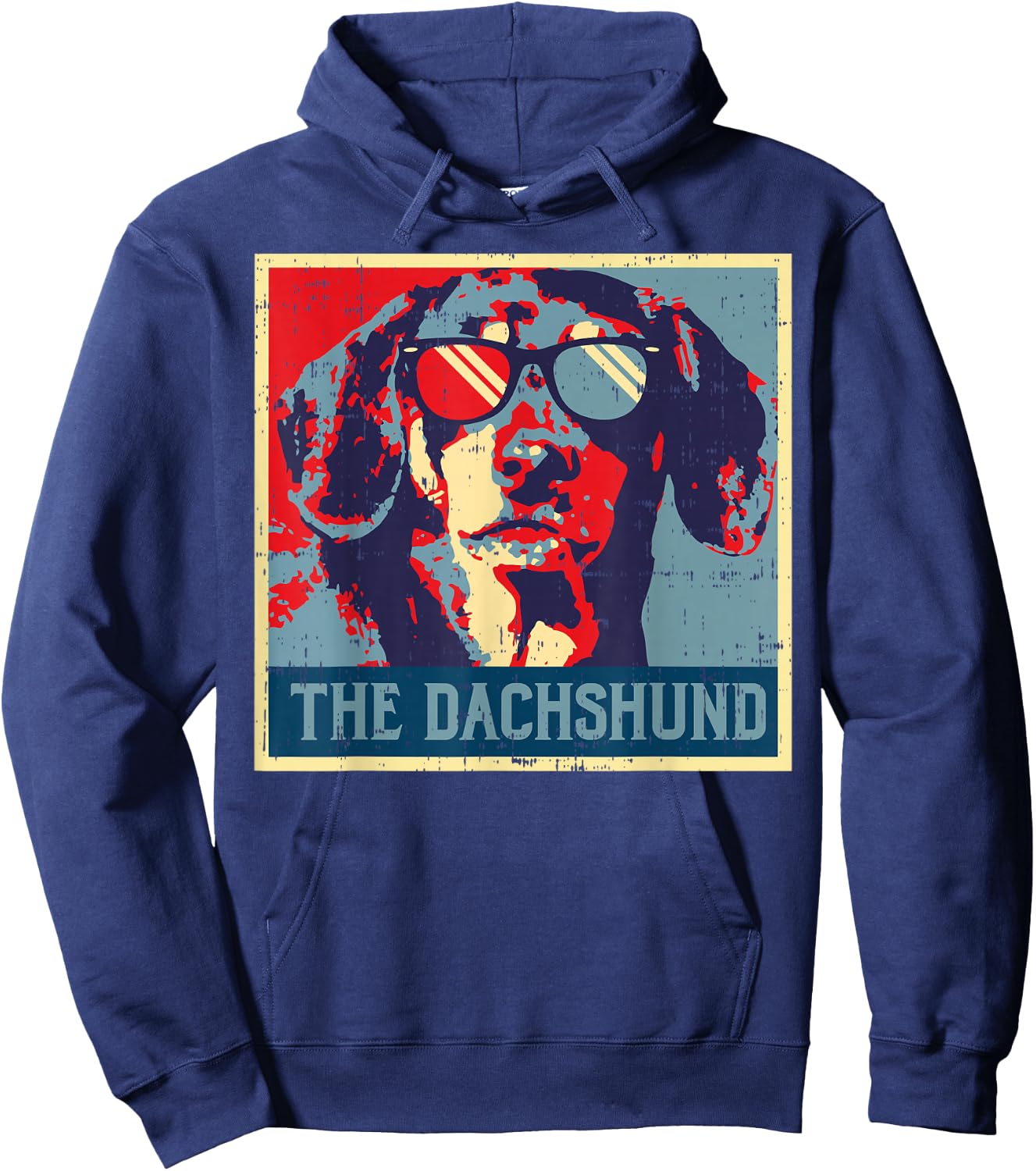 Dachshund Poster Vintage Weiner Sausage Dog Animal Pet Gift Hoodie - Hoodie | Navy