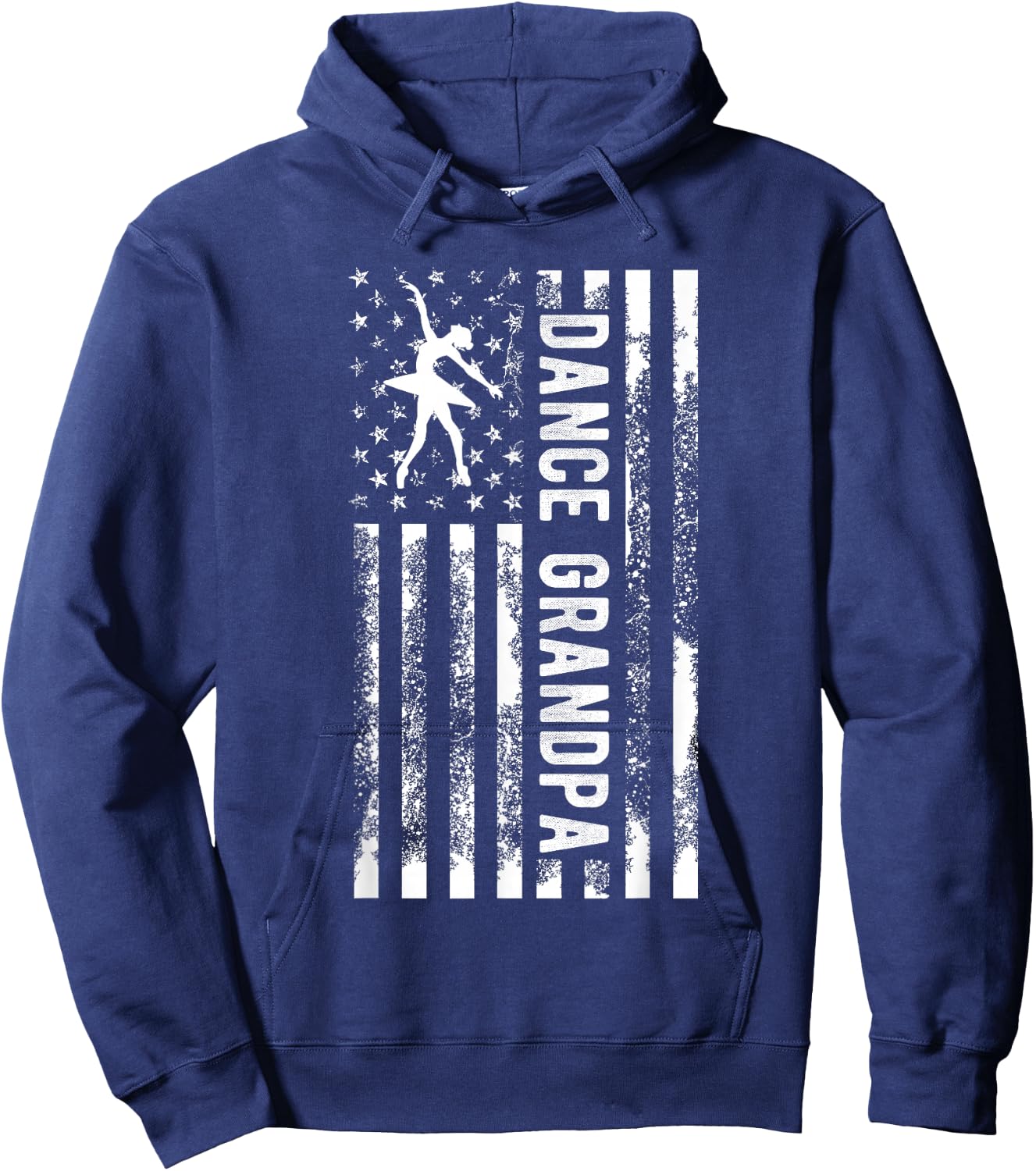 Dance Grandpa Of A Dancer Grandpa US Flag Dancing Grandpa Hoodie - Hoodie | Navy