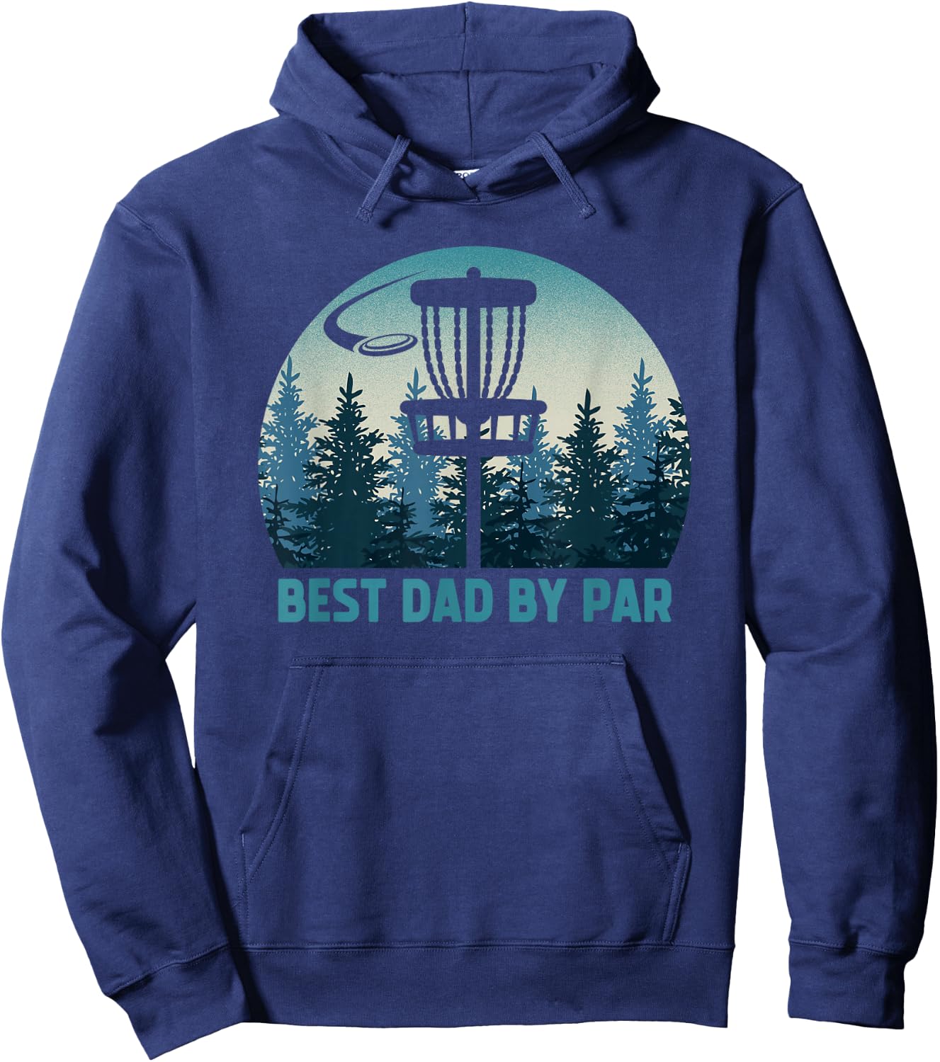 Best Dad By Par Funny Disc Golf Frisbee Golfer Father's Day Hoodie - Hoodie | Navy