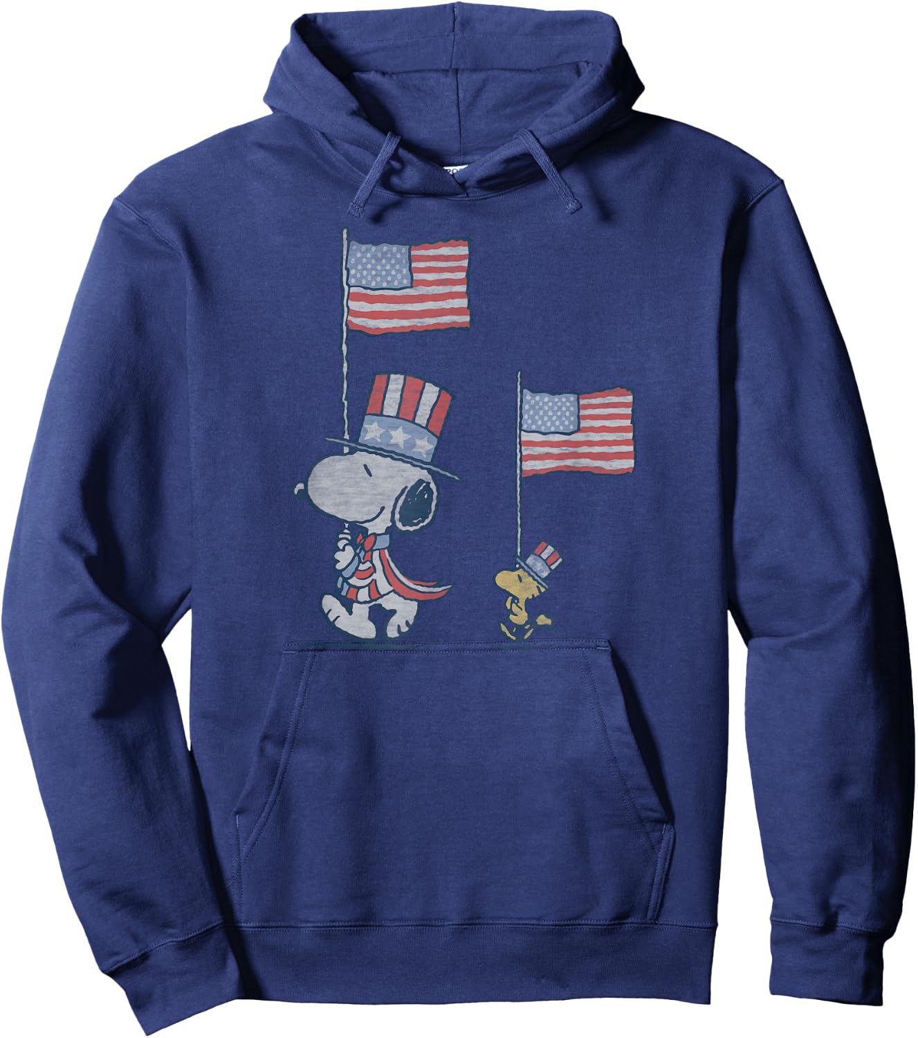 Peanuts Snoopy Independence Day Woodstock March Hoodie - Hoodie | Navy