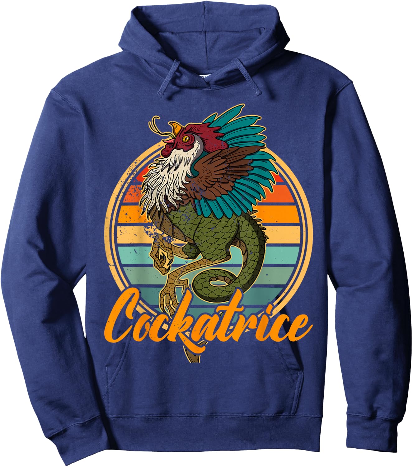 Cockatrice mythical England souvenir national ancestry Hoodie - Hoodie | Navy