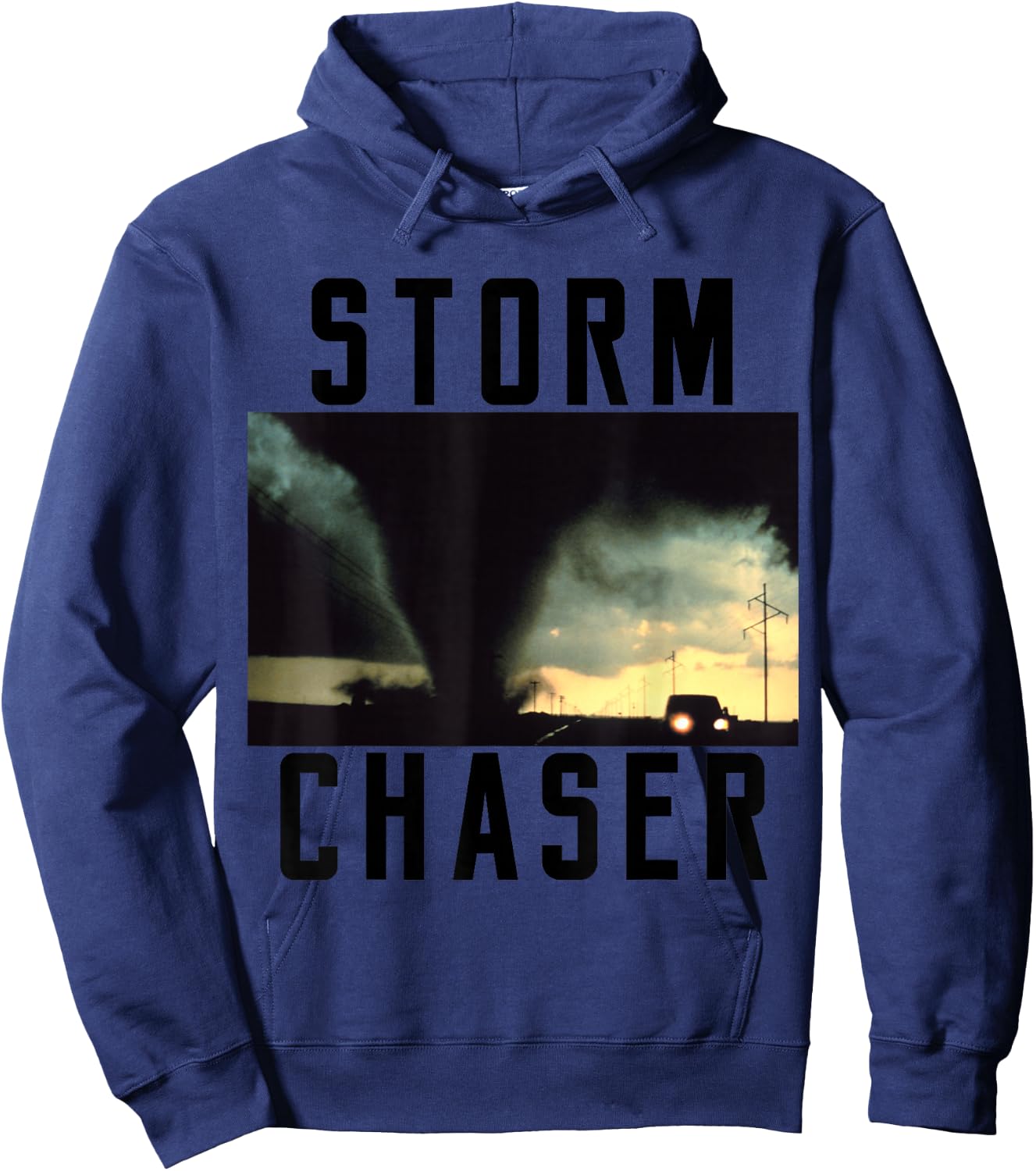 Storm Chaser Tornado Picture Weather Meteorologist Hoodie - Hoodie | Navy