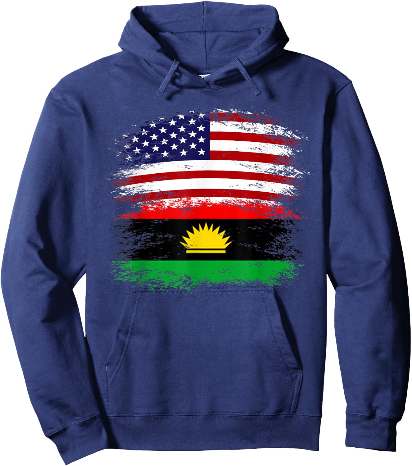 Biafra American Flag Vintage Retro Gift Hoodie - Hoodie | Navy