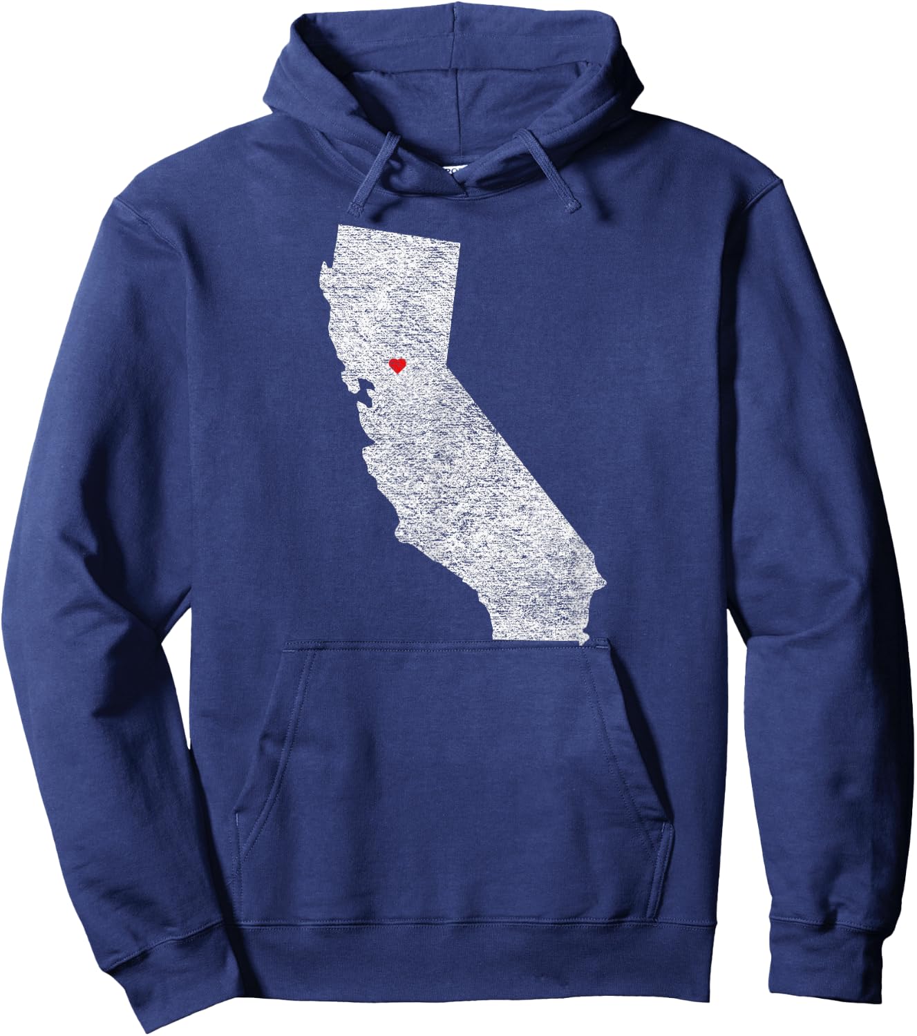Sacramento California Love Heart Nor Cal Sac Capital Hoodie - Hoodie | Navy