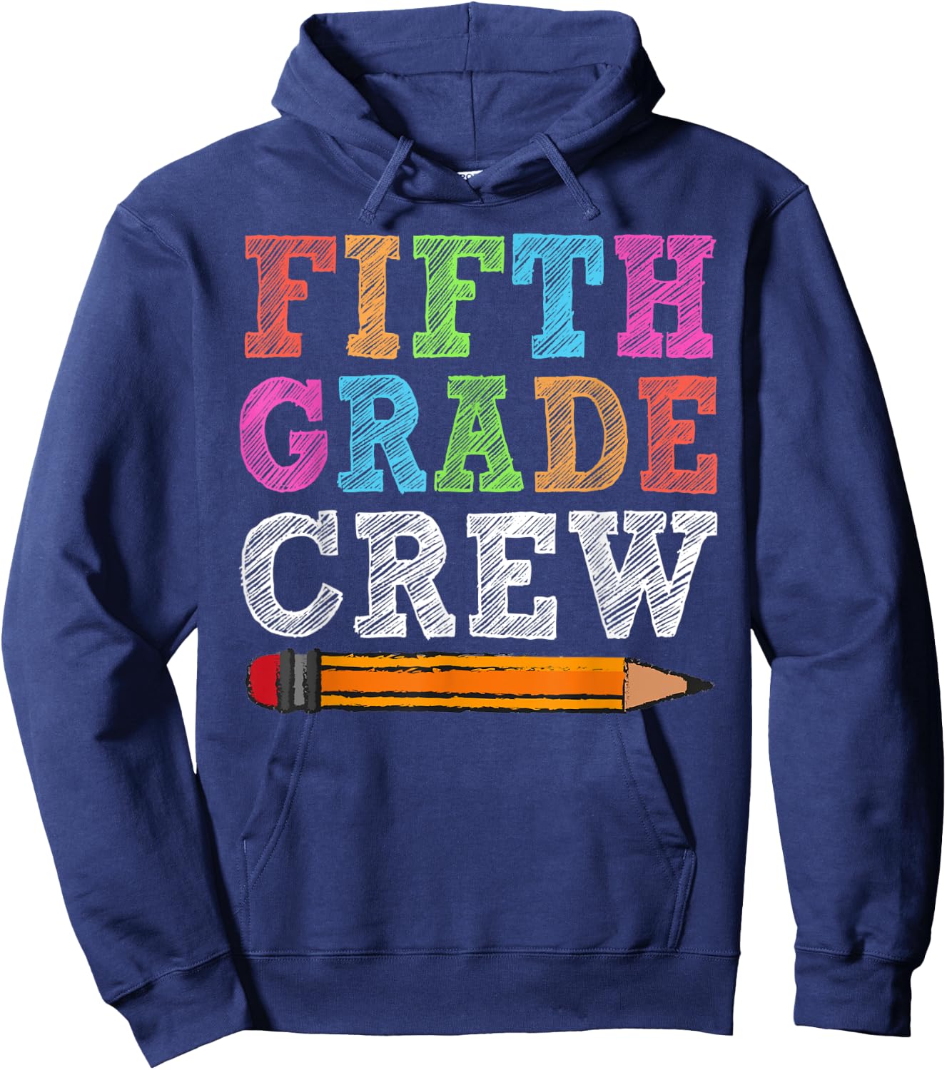 Fifth Grade Crew 5th Grade Gift Back To School Hoodie - Hoodie | Navy