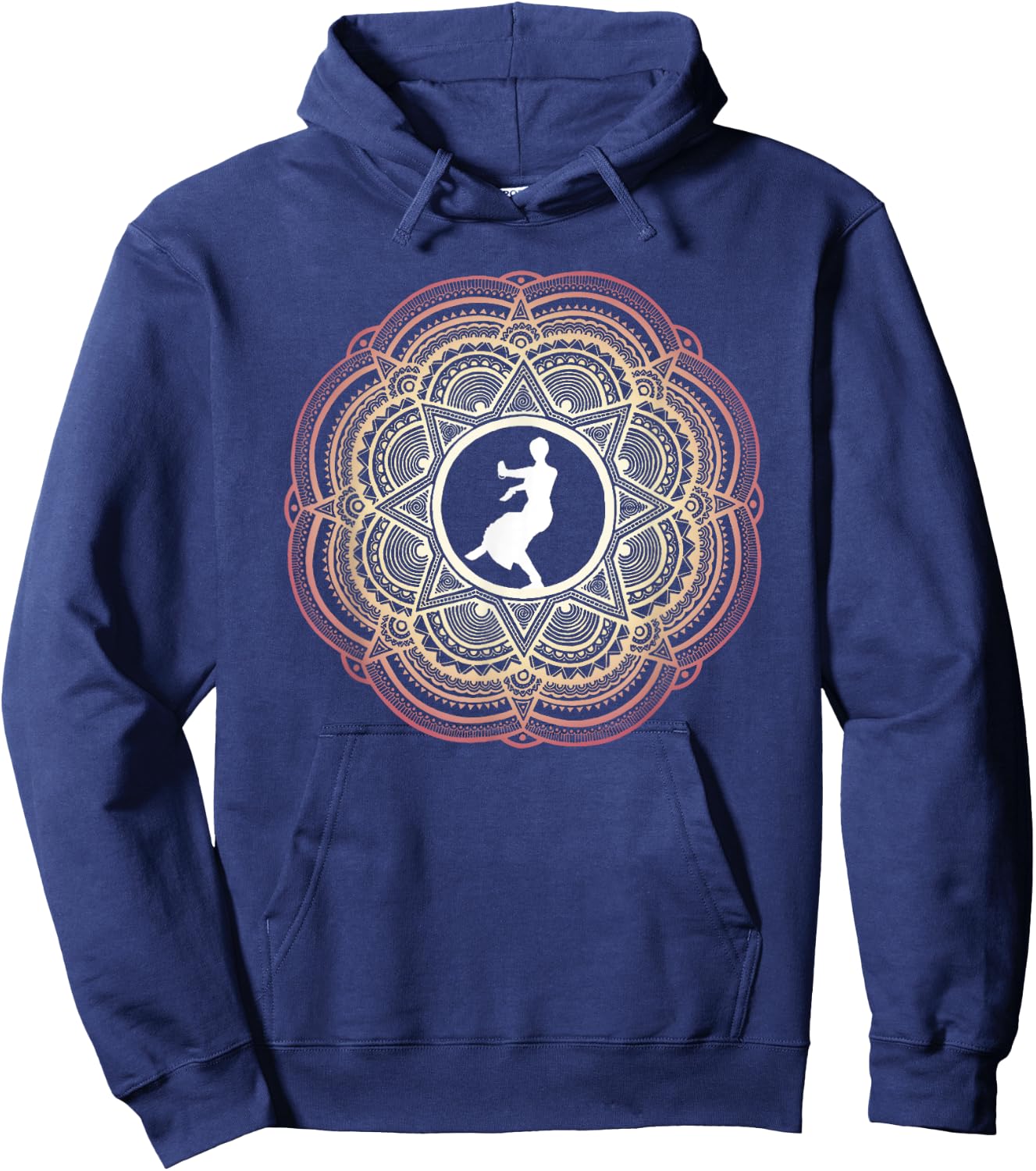 Indian Classical Dance - Mandala Design Hoodie - Hoodie | Navy