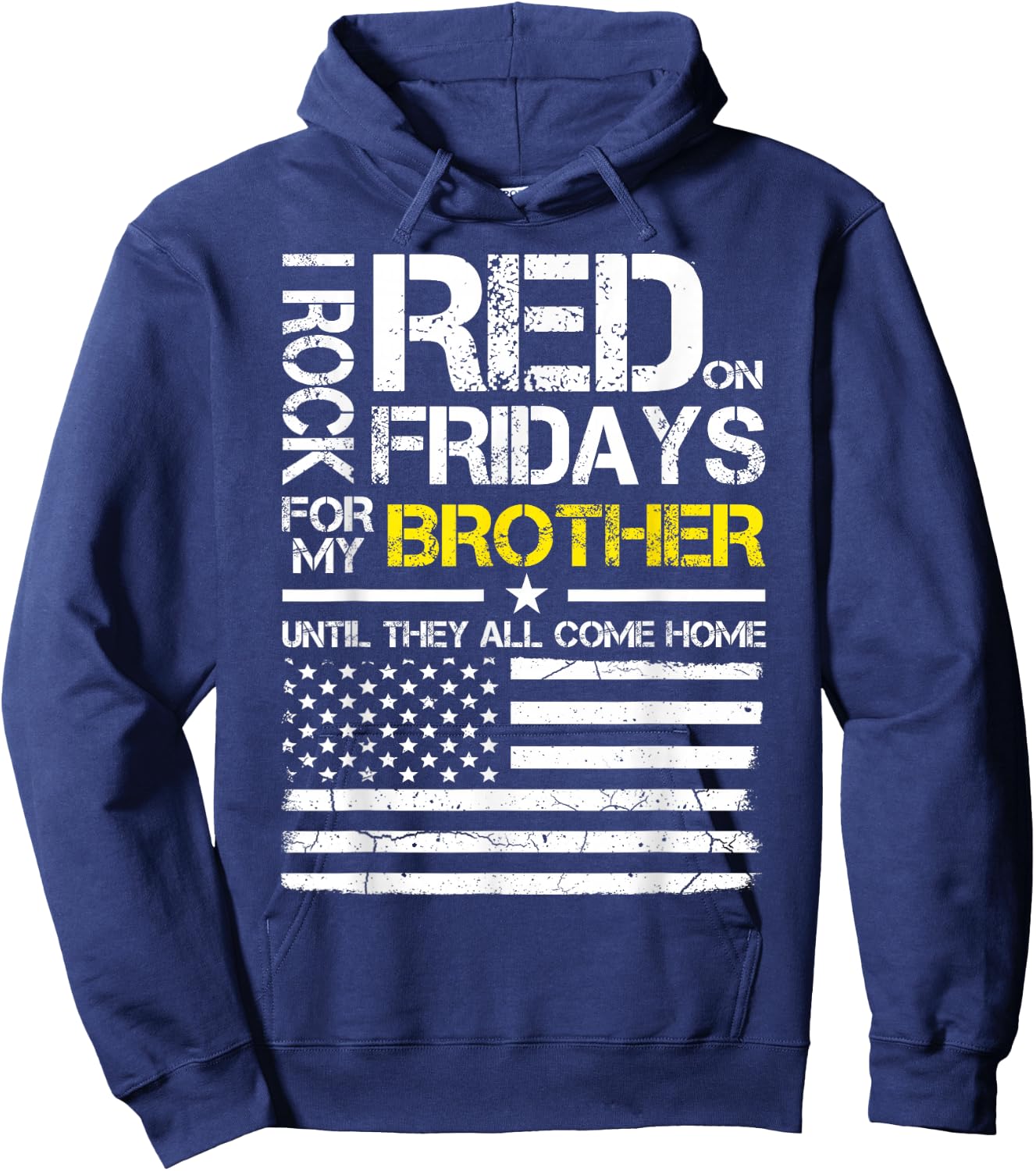Red Friday Military Brother Wear Red For My Brother Hoodie - Hoodie | Navy