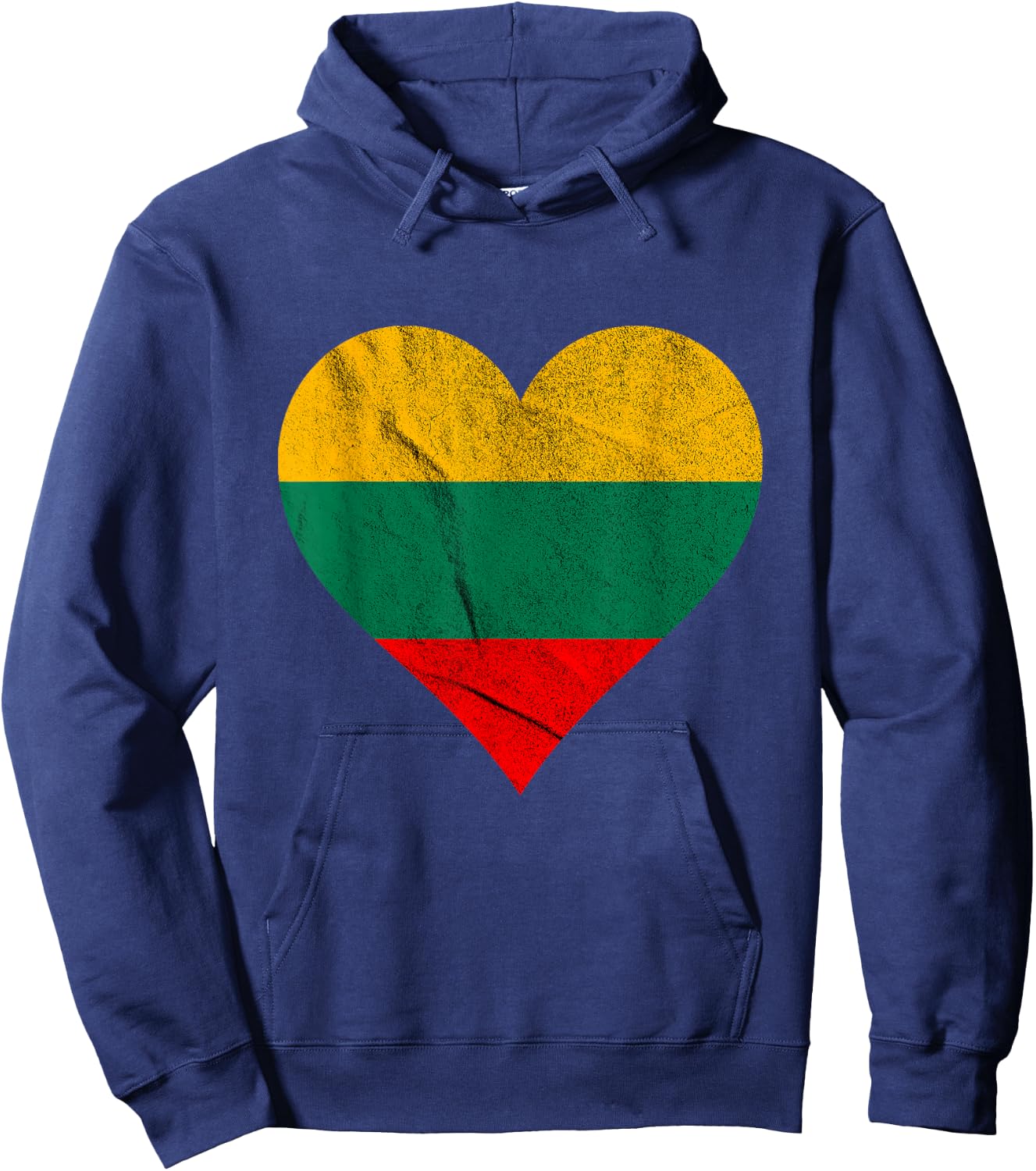 Lithuanian Heart Lithuanian Flag Lithuanian Roots Hoodie - Hoodie | Navy