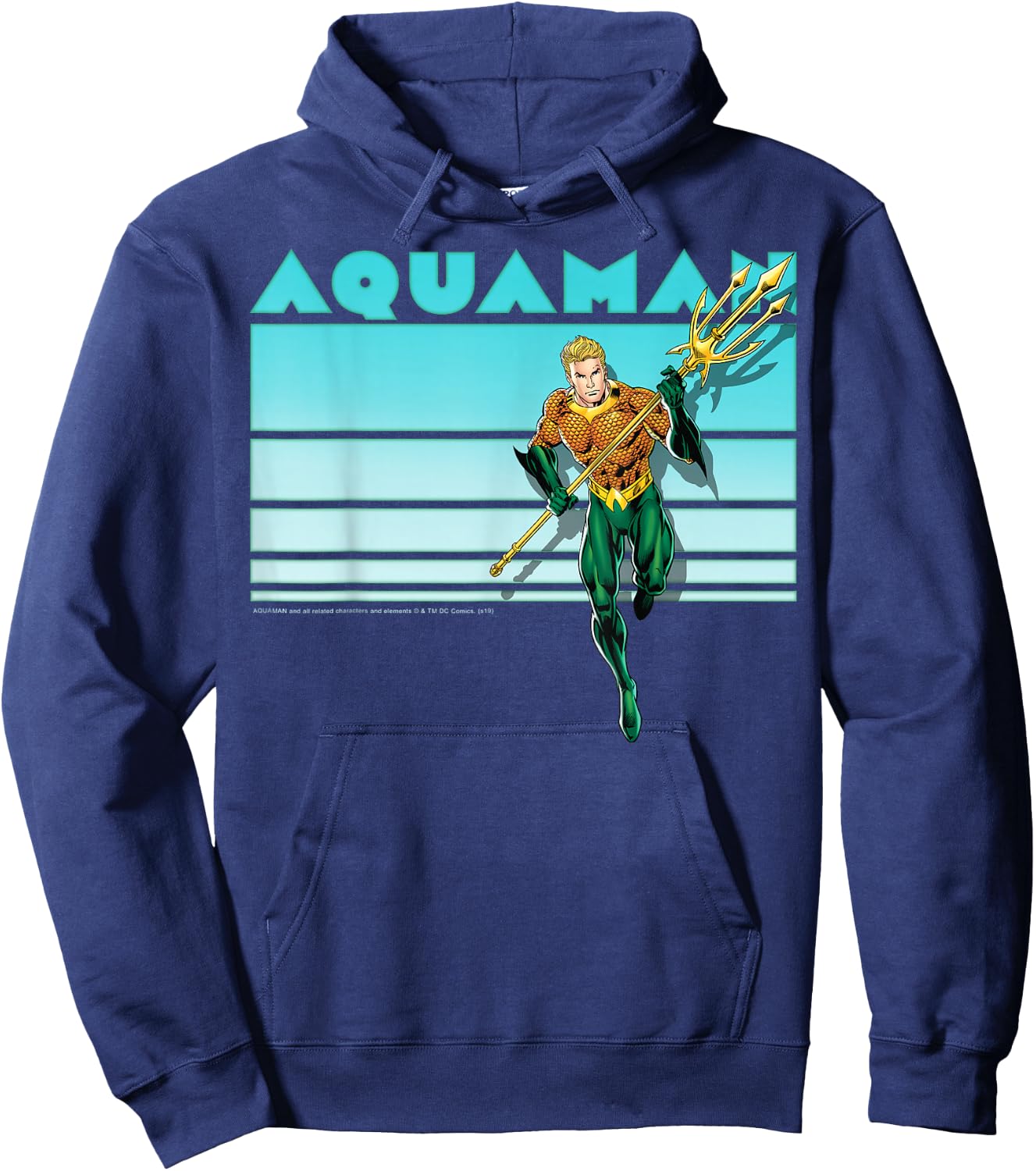 DC Comics Aquaman Vintage Stripes Hoodie - Hoodie | Navy