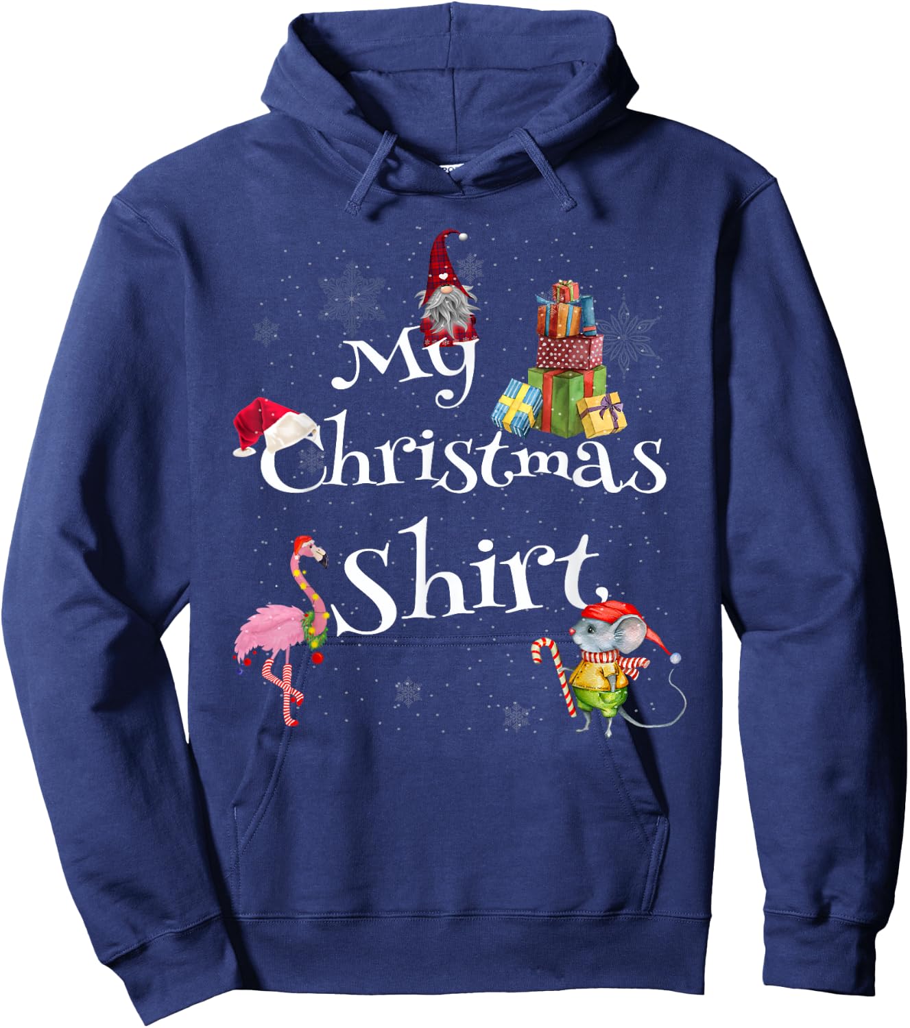 Cute and Fun - My Christmas Shirt - Funny Christmas Hoodie - Hoodie | Navy